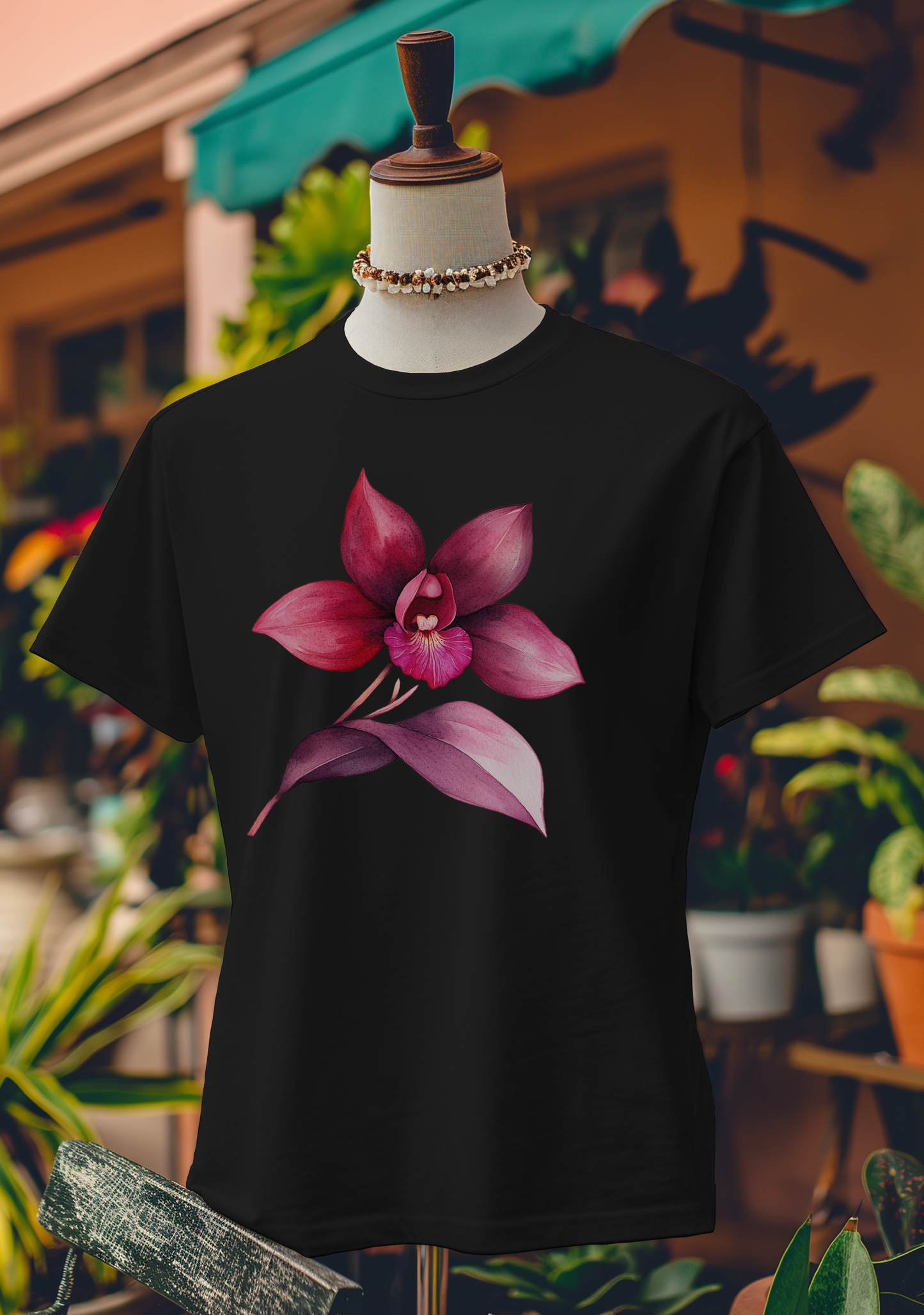 Crimson Elegance Orchid T-Shirt