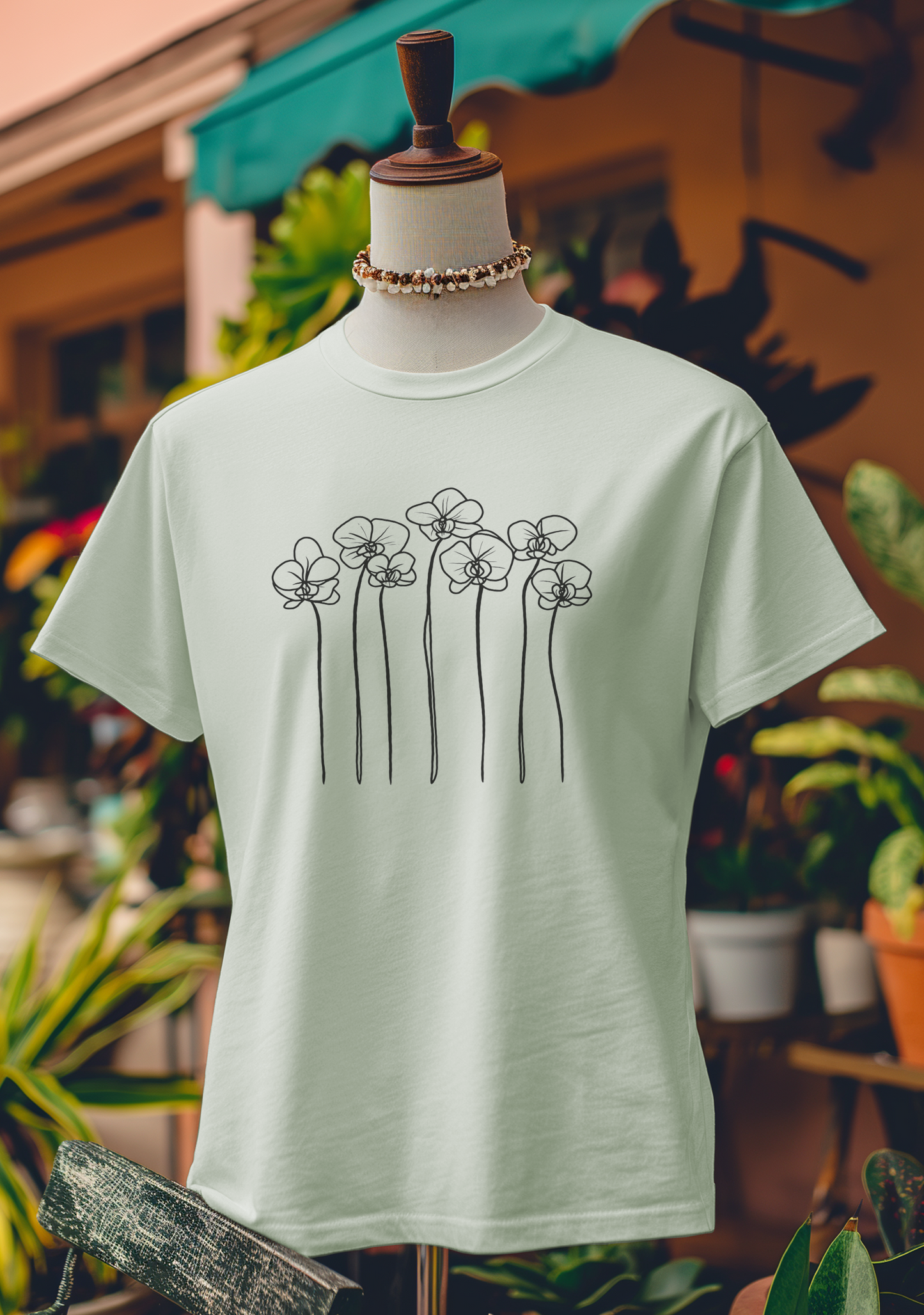 Minimalist Orchid Symphony T-Shirt