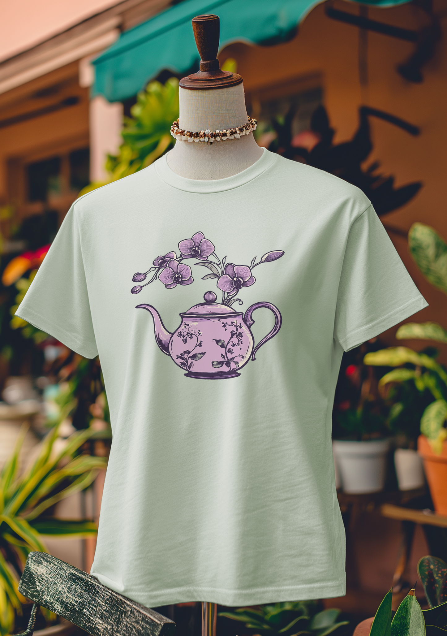 Orchid Elegance Teapot T-Shirt