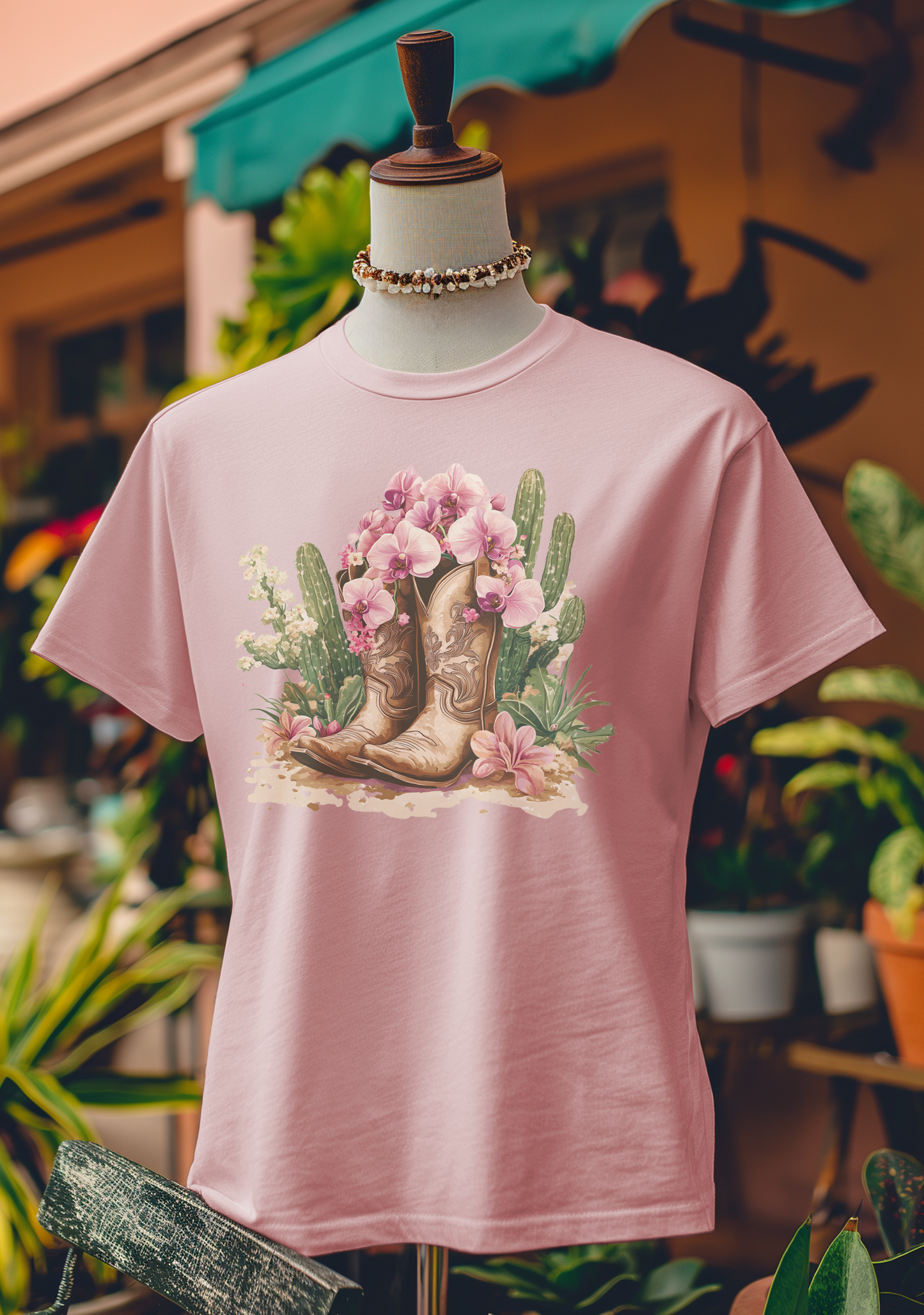 Desert Bloom Cowboy Boots T-Shirt