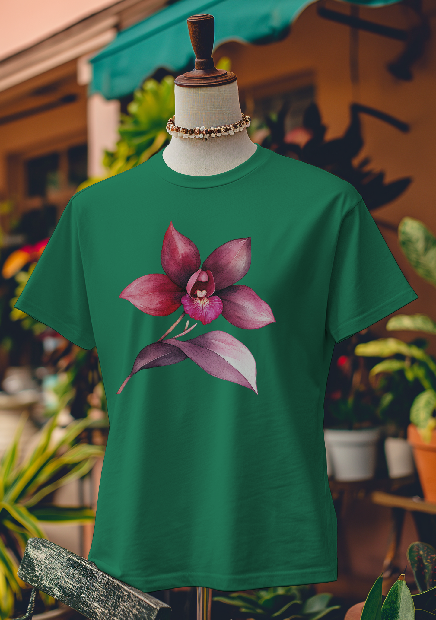 Crimson Elegance Orchid T-Shirt