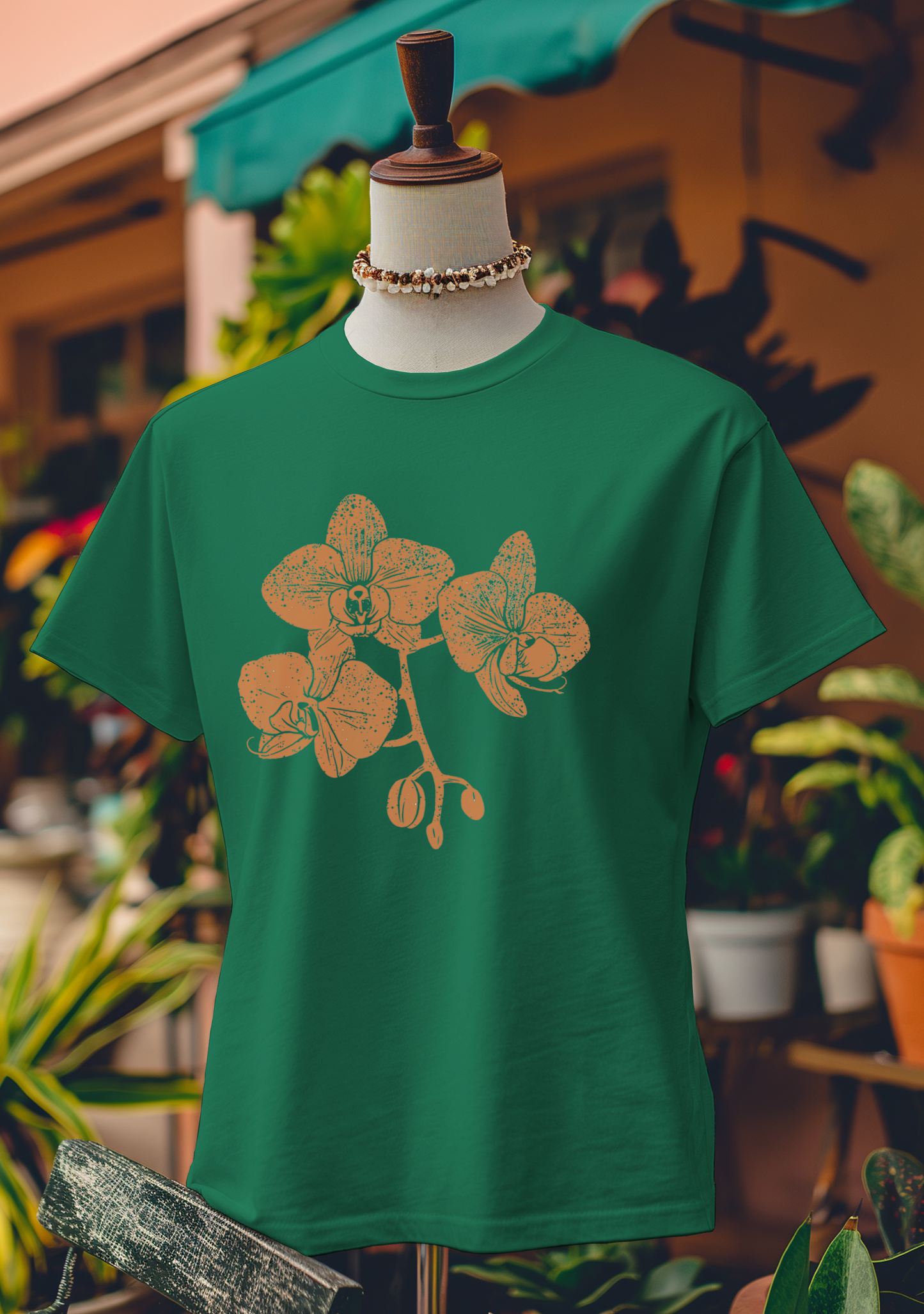 Orange Orchid Elegance T-Shirt