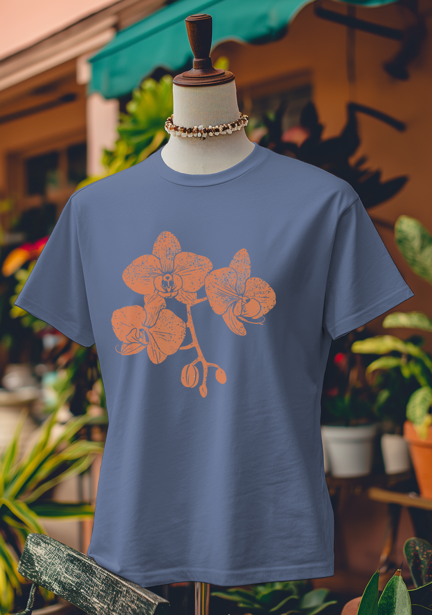 Orange Orchid Elegance T-Shirt