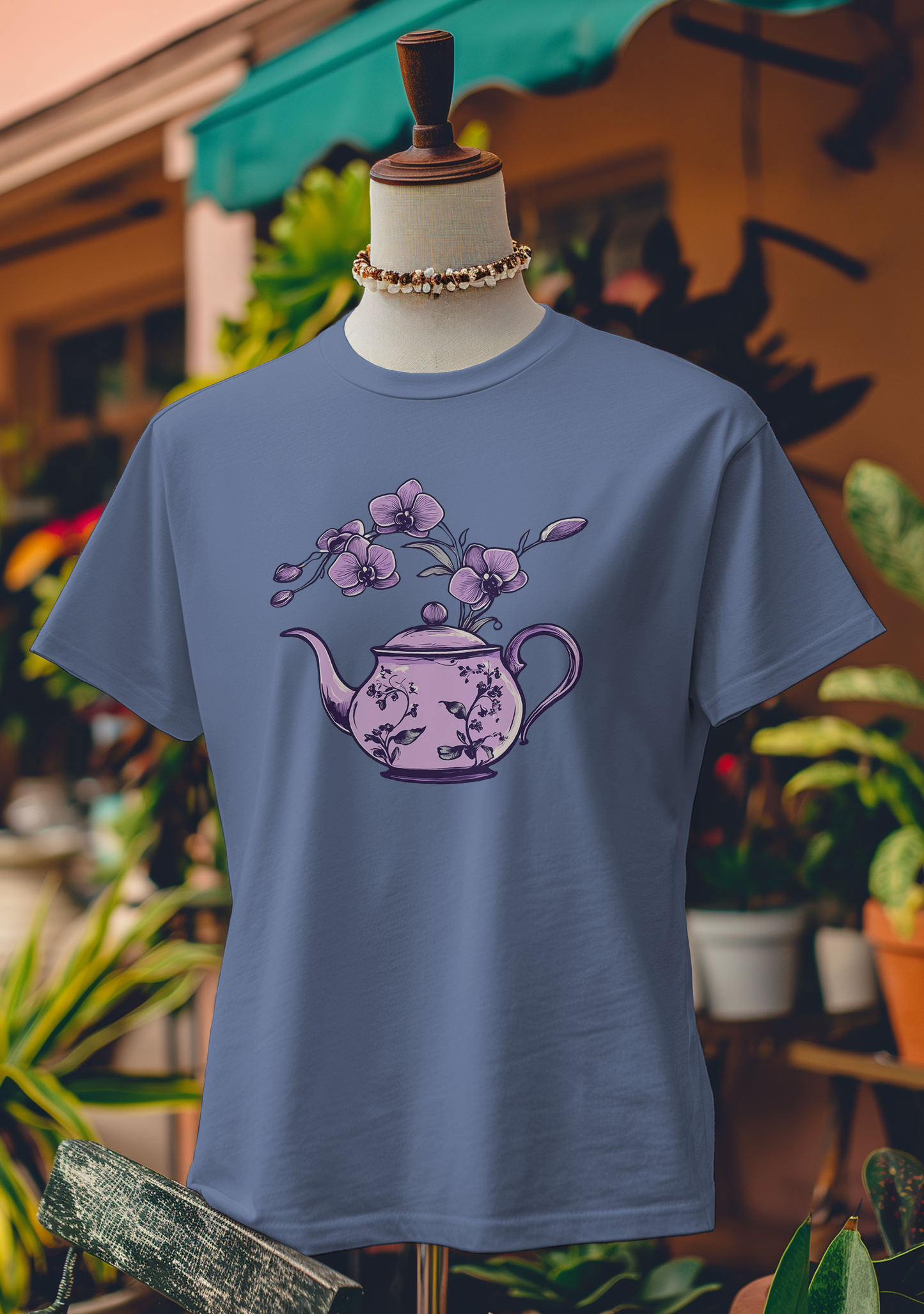 Orchid Elegance Teapot T-Shirt