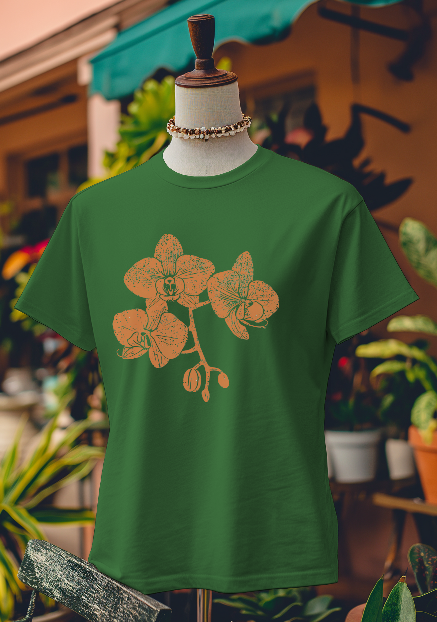 Orange Orchid Elegance T-Shirt