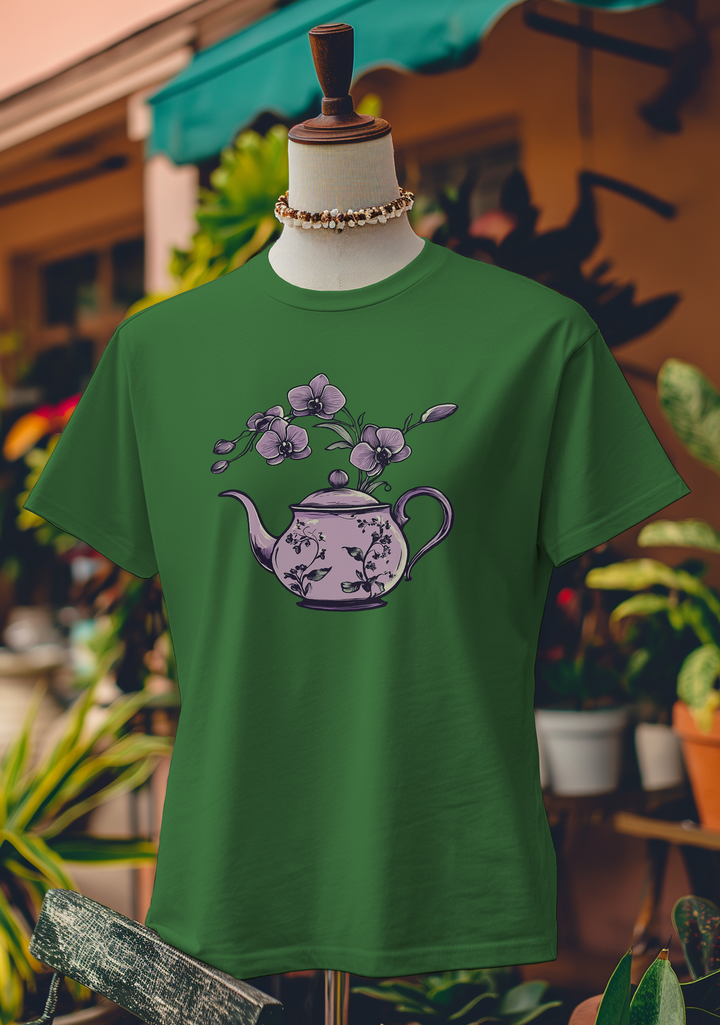 Orchid Elegance Teapot T-Shirt