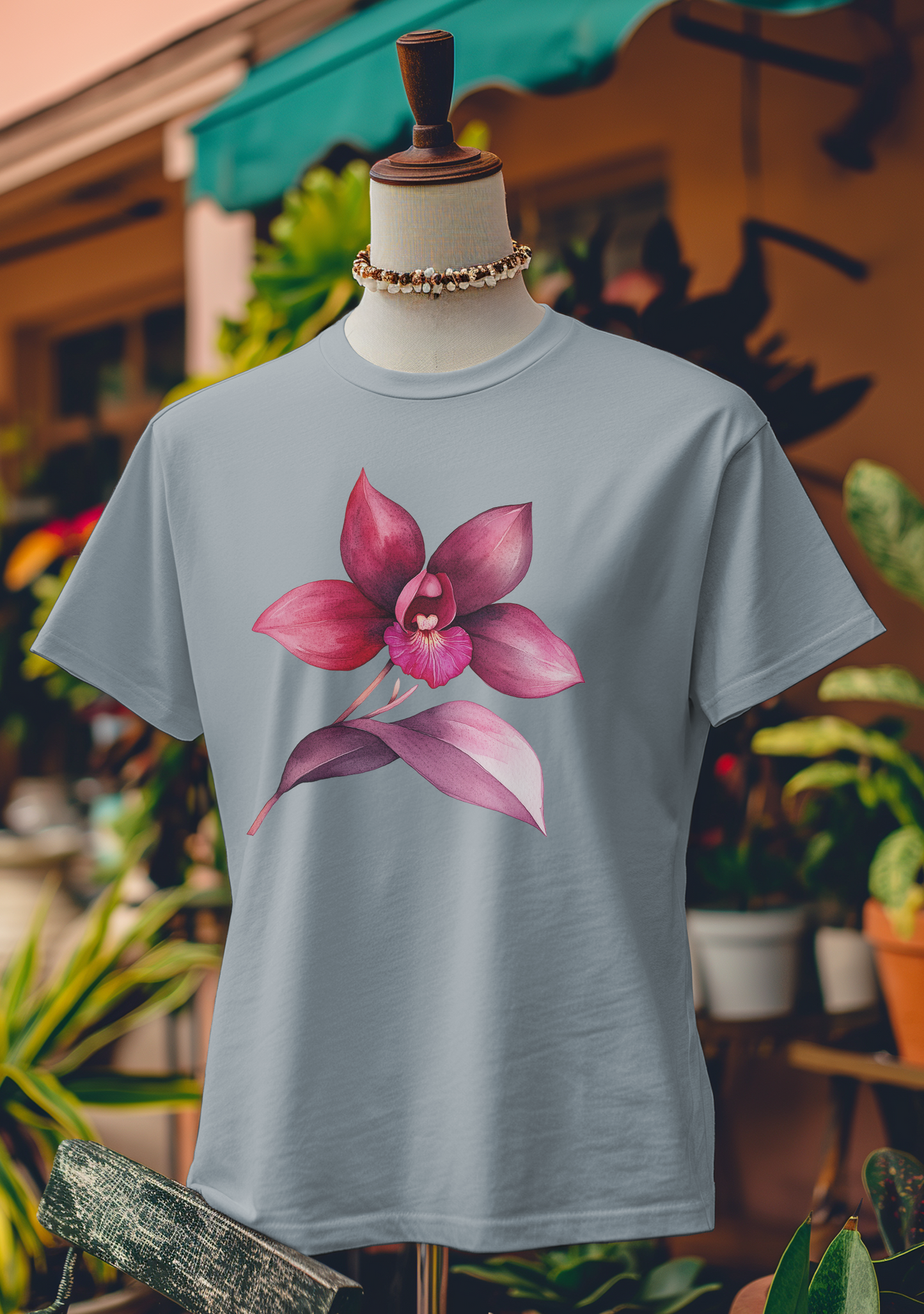 Crimson Elegance Orchid T-Shirt
