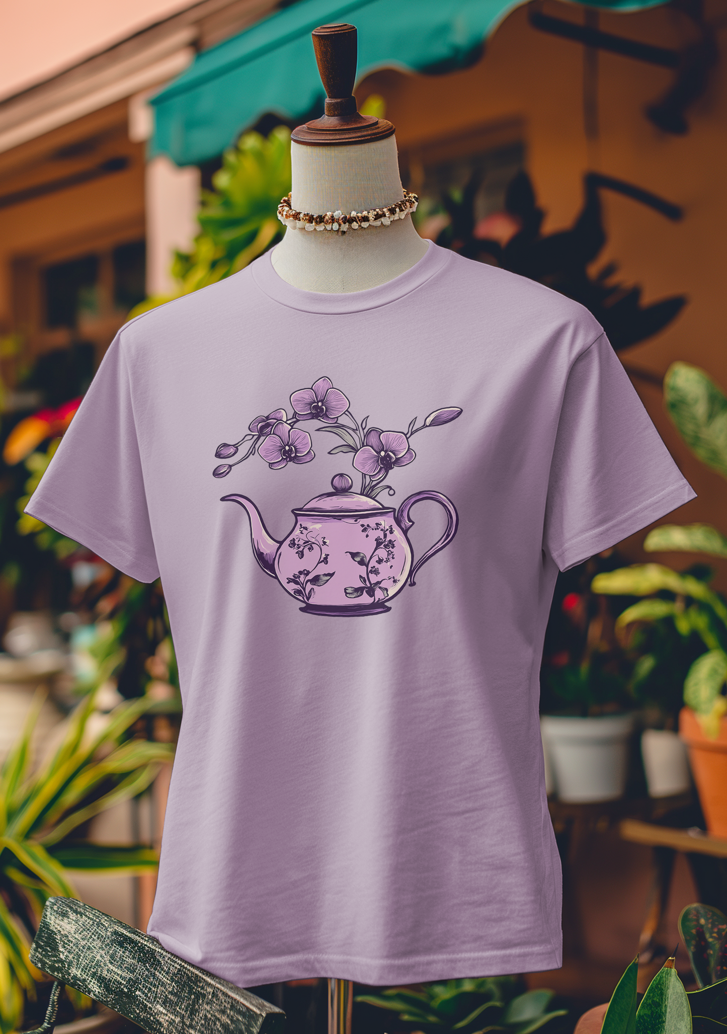 Orchid Elegance Teapot T-Shirt