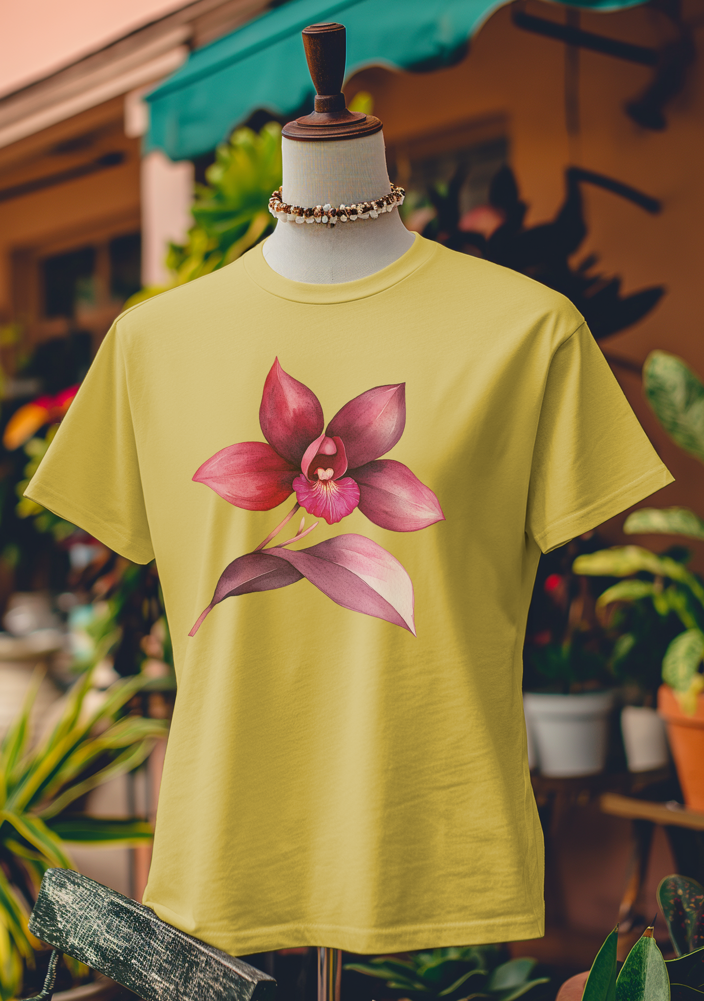 Crimson Elegance Orchid T-Shirt