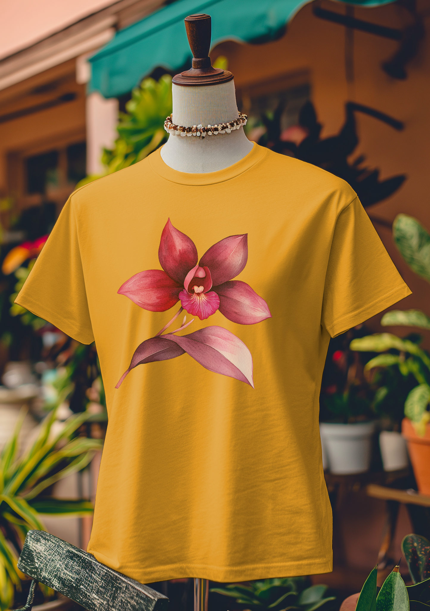 Crimson Elegance Orchid T-Shirt