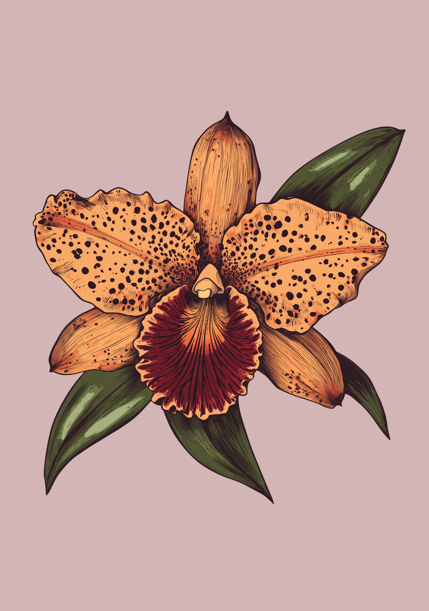 Tiger Orchid Bloom T-Shirt