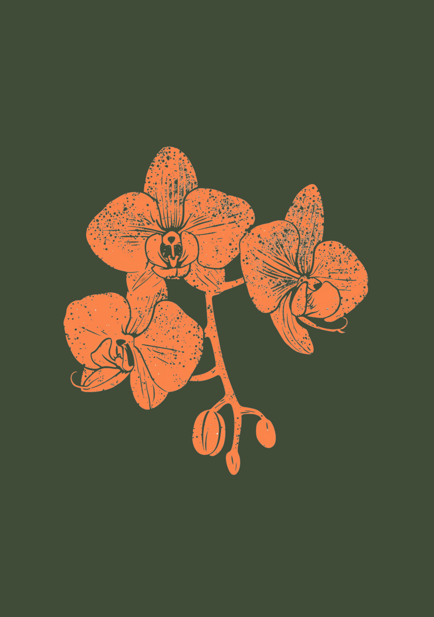 Orange Orchid Elegance T-Shirt