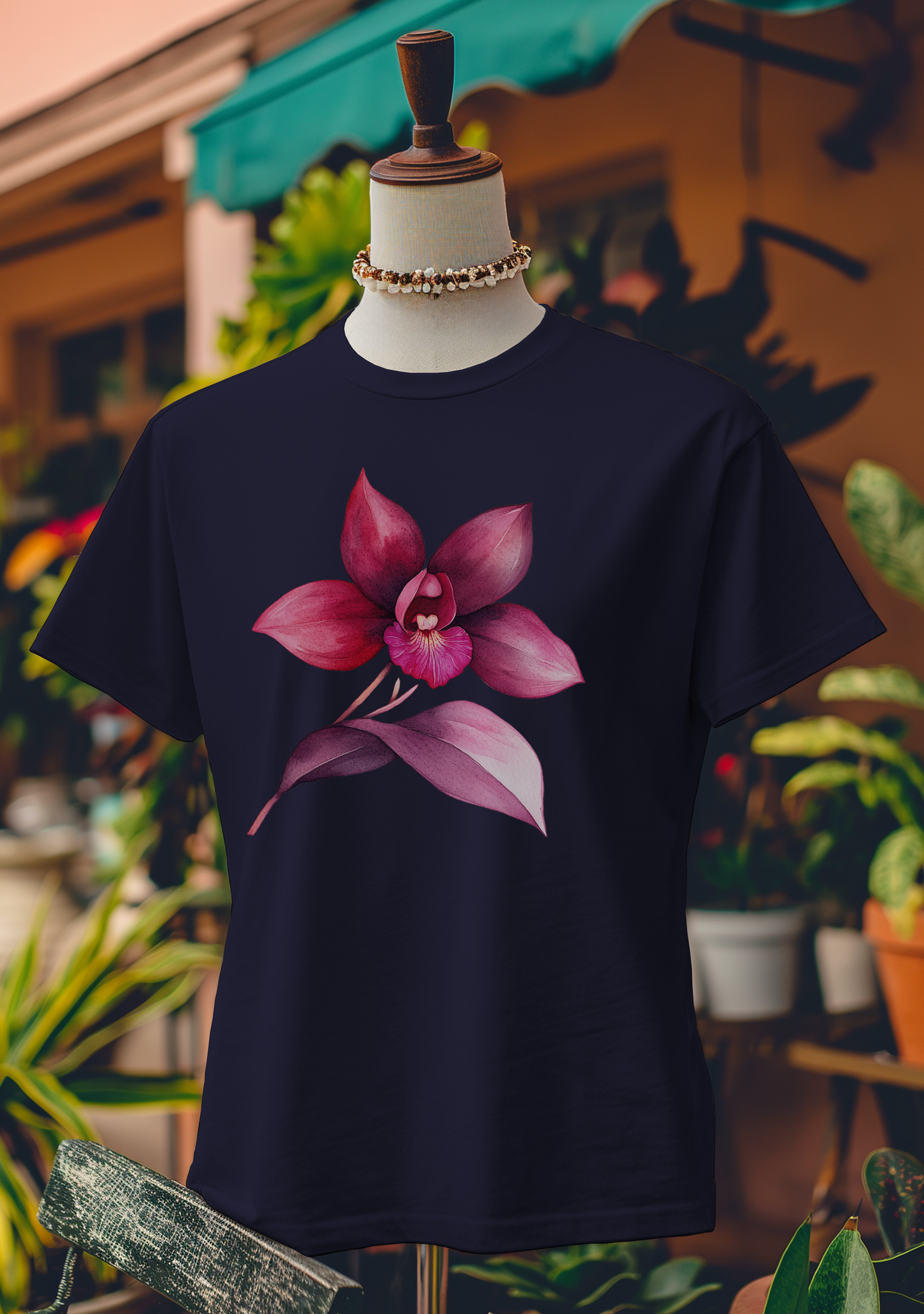 Crimson Elegance Orchid T-Shirt