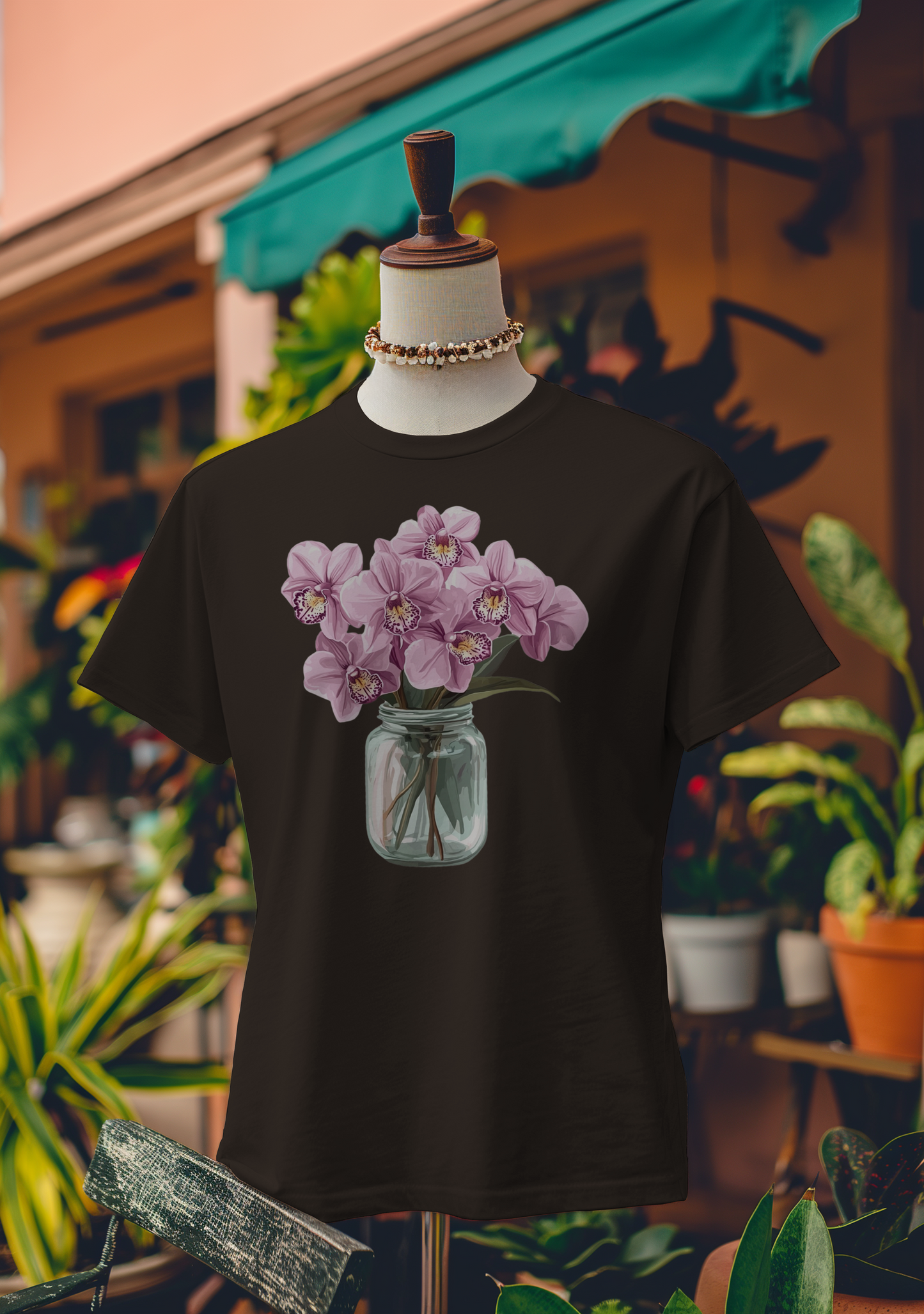 Orchids in Bloom Mason Jar T-Shirt