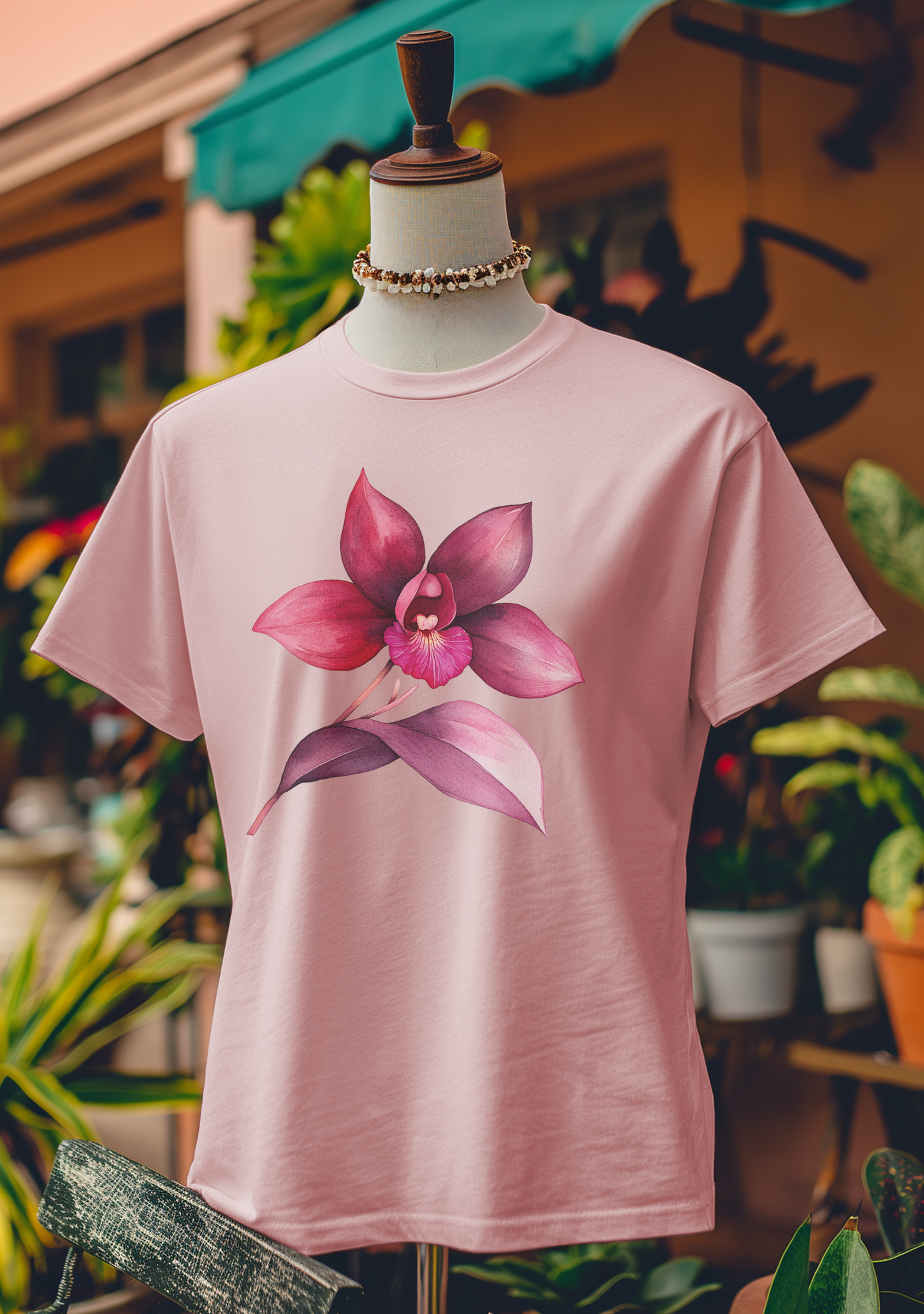 Crimson Elegance Orchid T-Shirt