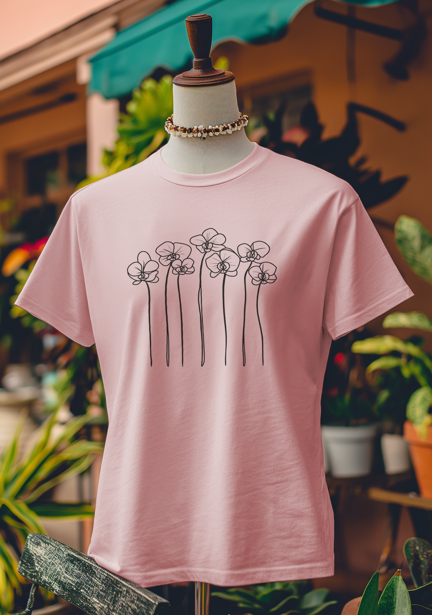 Minimalist Orchid Symphony T-Shirt