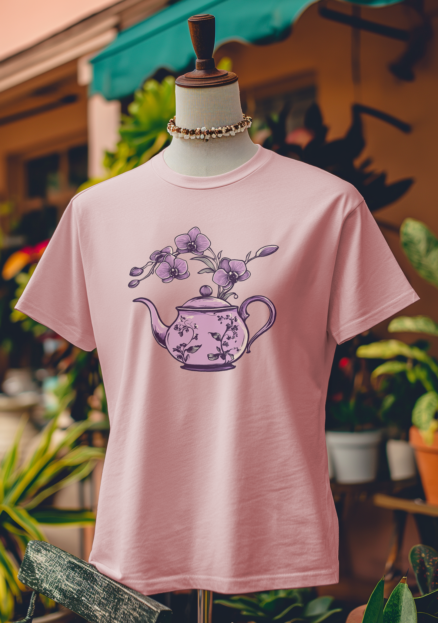 Orchid Elegance Teapot T-Shirt