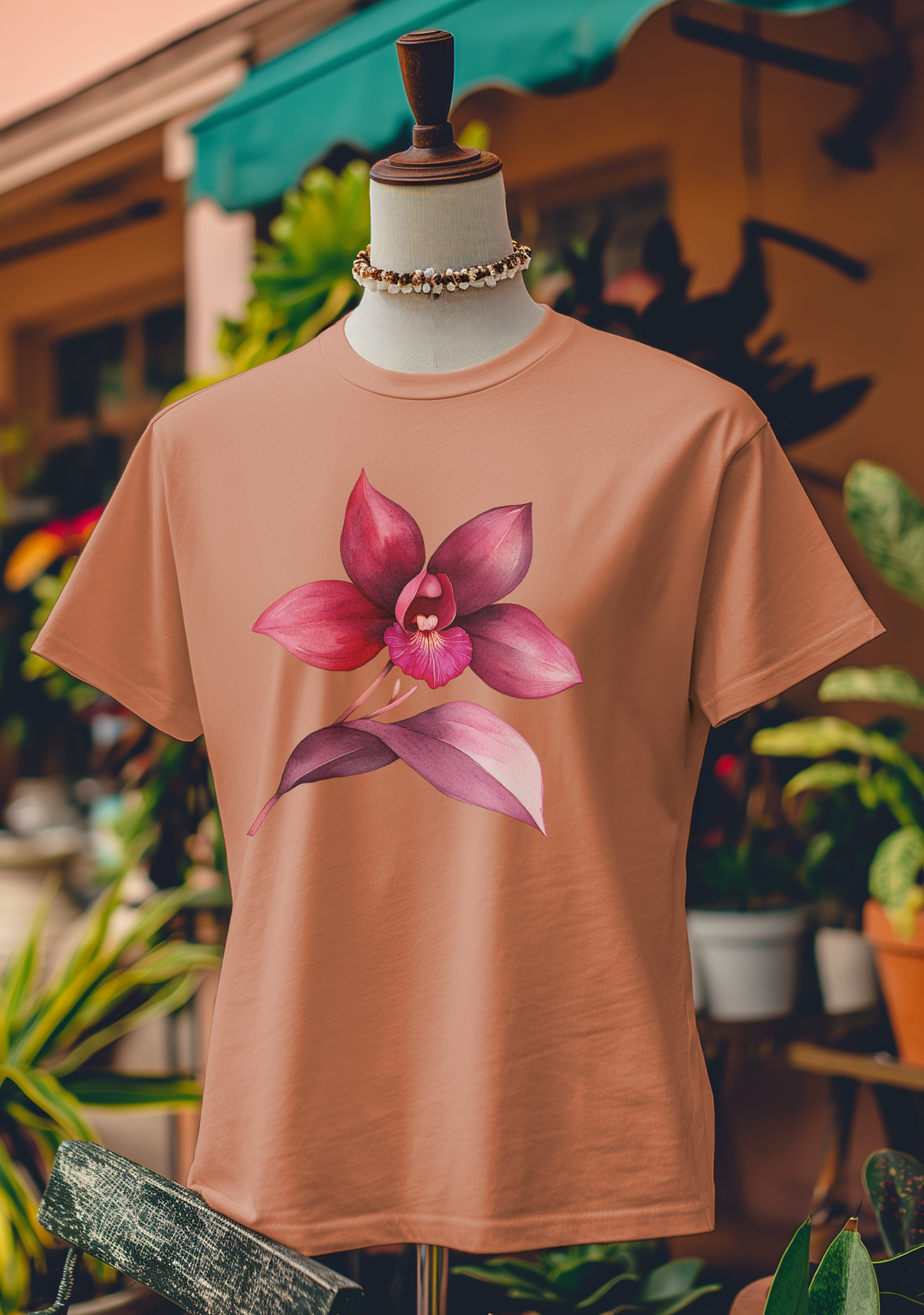 Crimson Elegance Orchid T-Shirt