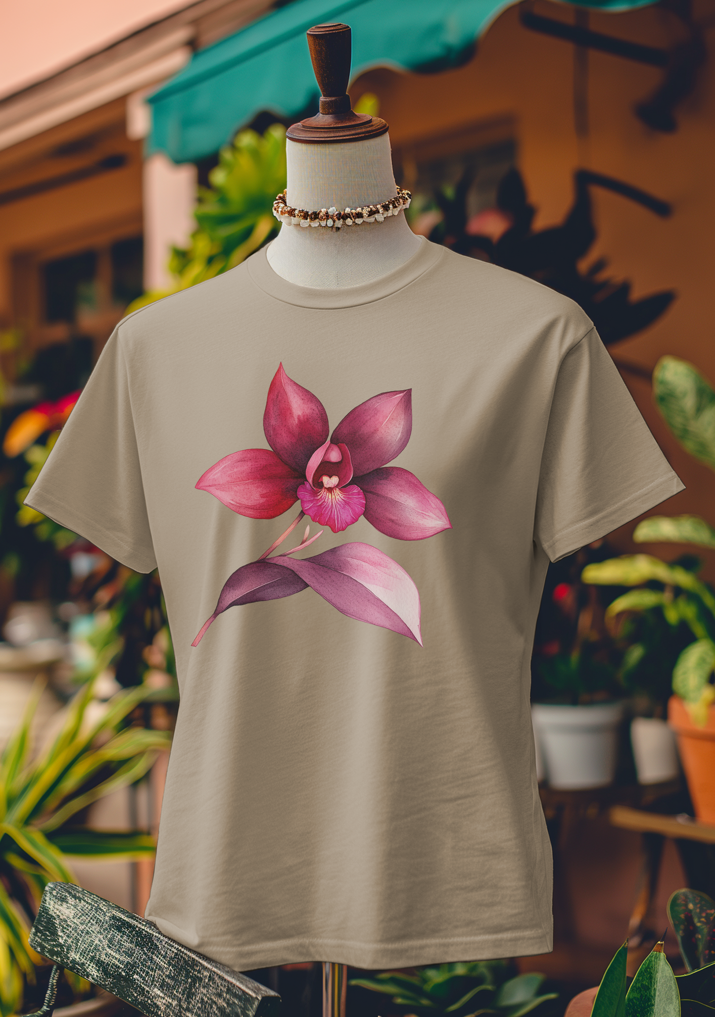 Crimson Elegance Orchid T-Shirt