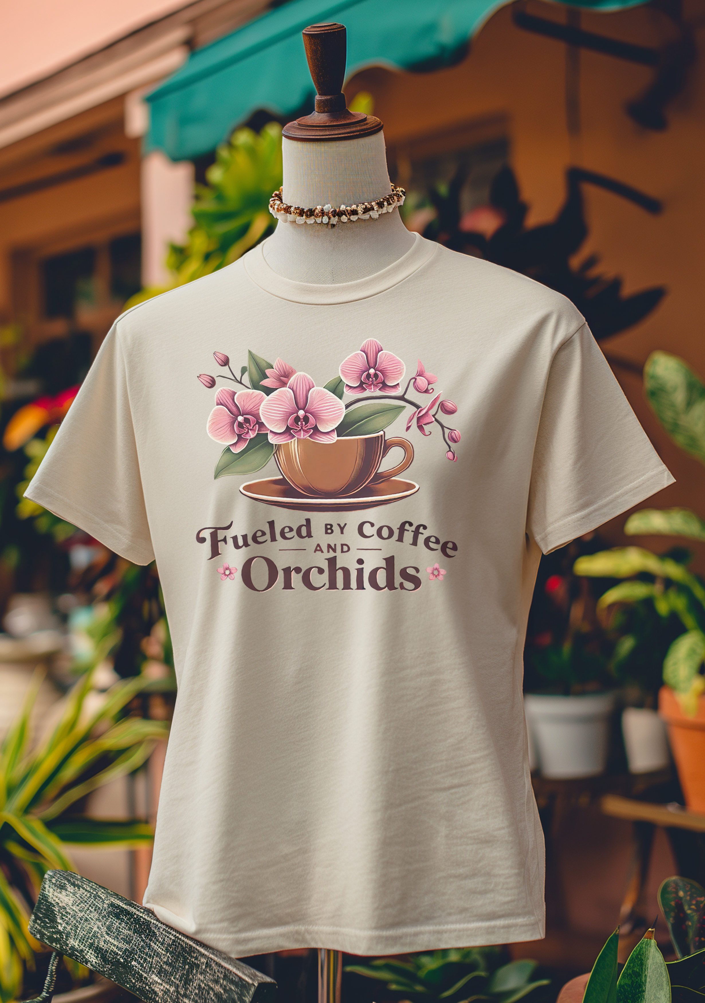 Fueled by Coffee and Orchids T-Shirt