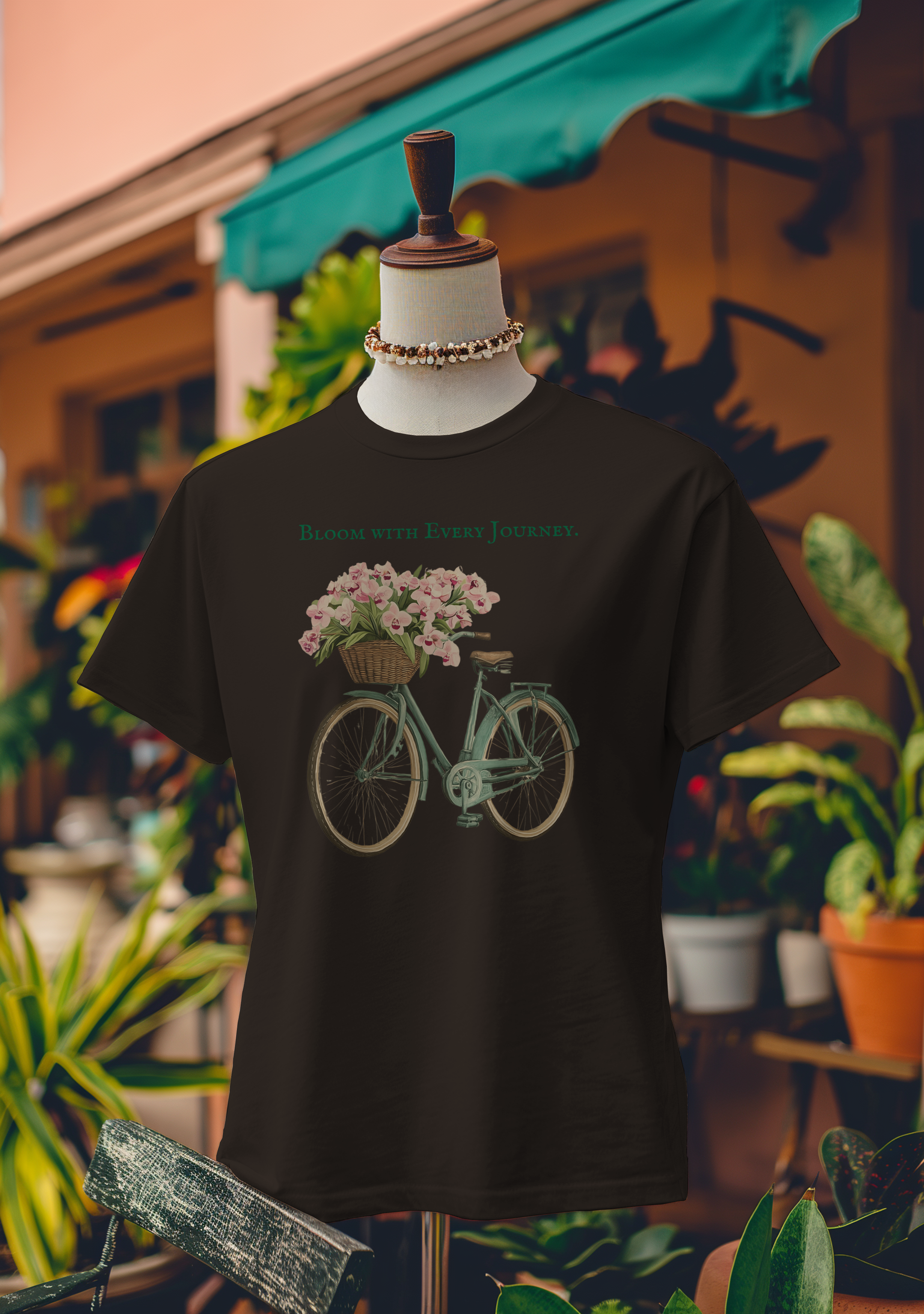 Bloom with Every Journey Bicycle T-Shirt