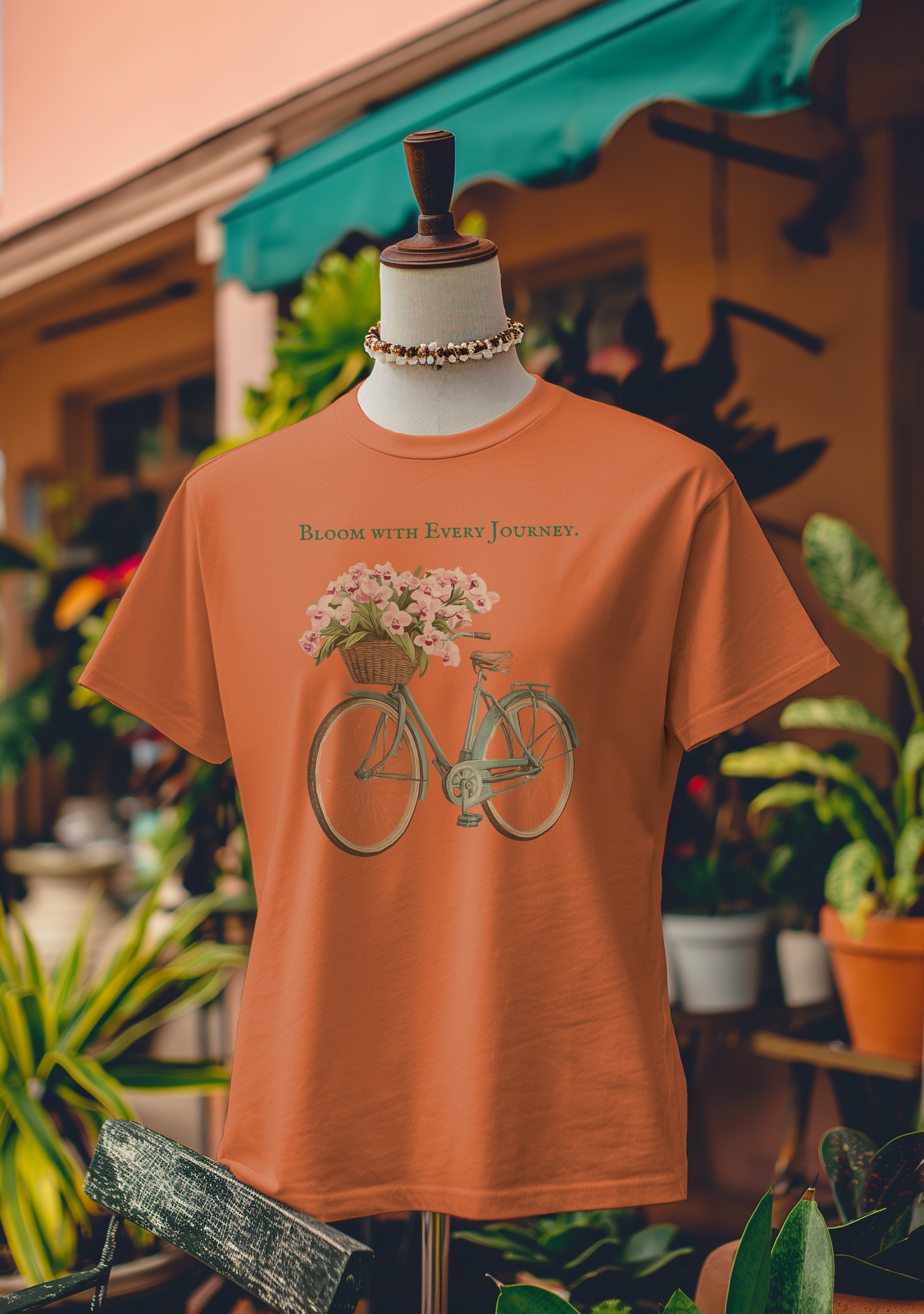 Bloom with Every Journey Bicycle T-Shirt