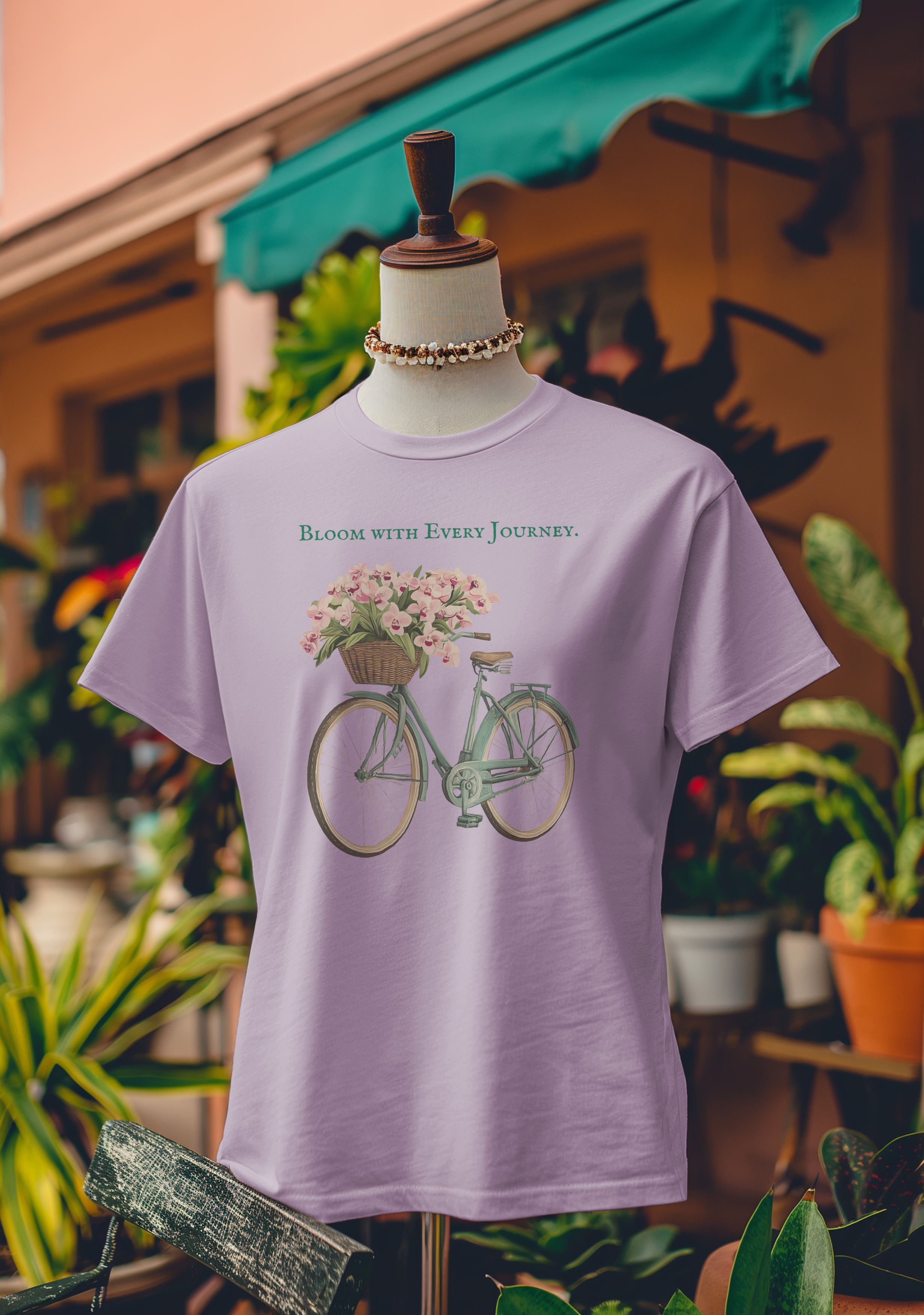 Bloom with Every Journey Bicycle T-Shirt