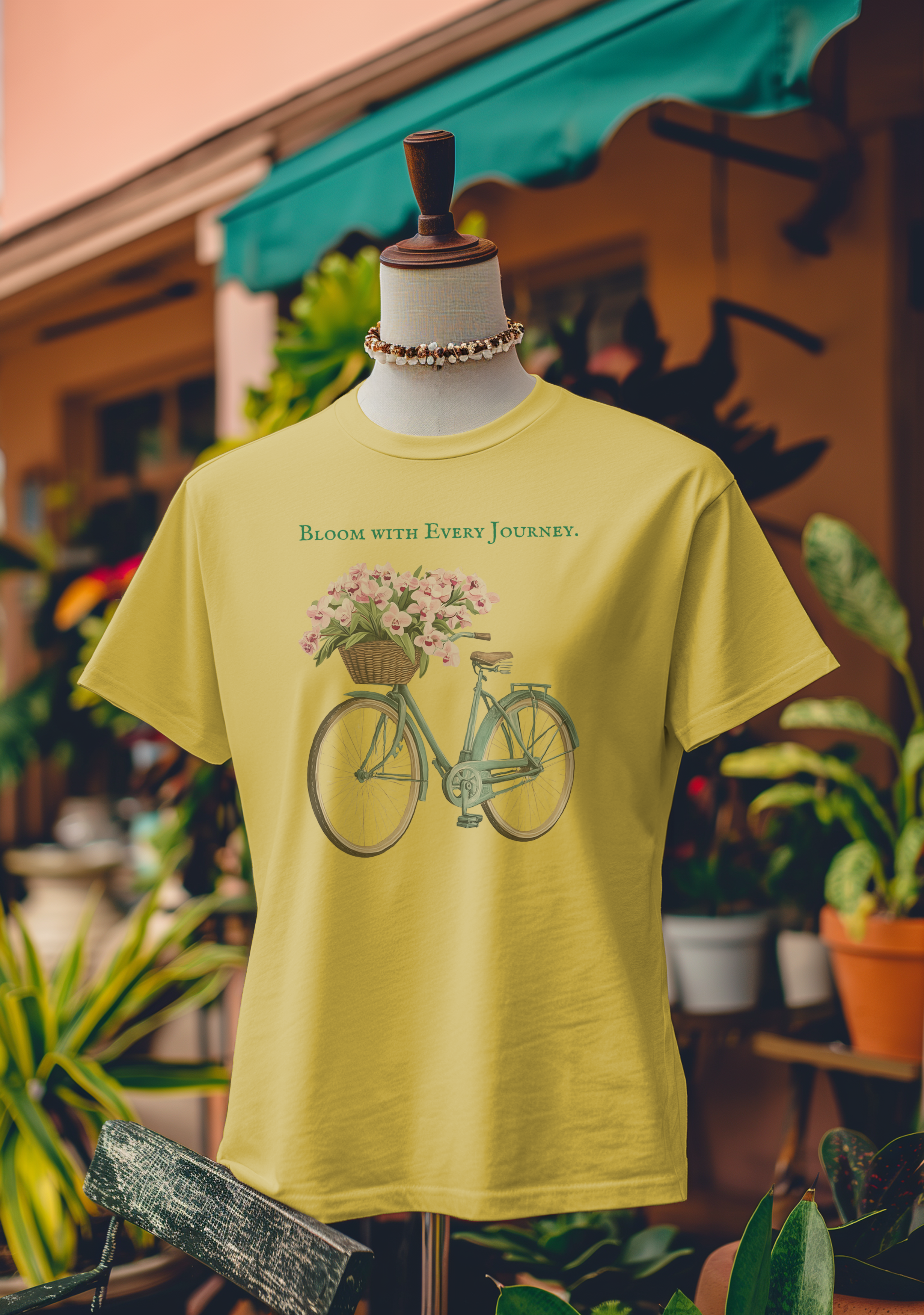 Bloom with Every Journey Bicycle T-Shirt