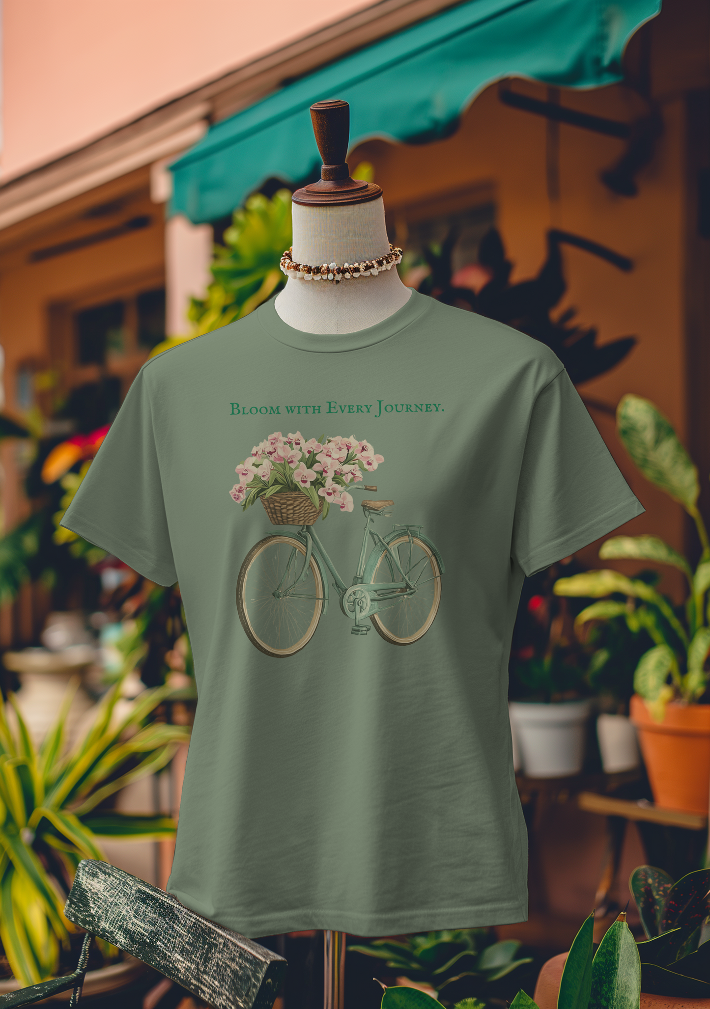 Bloom with Every Journey Bicycle T-Shirt