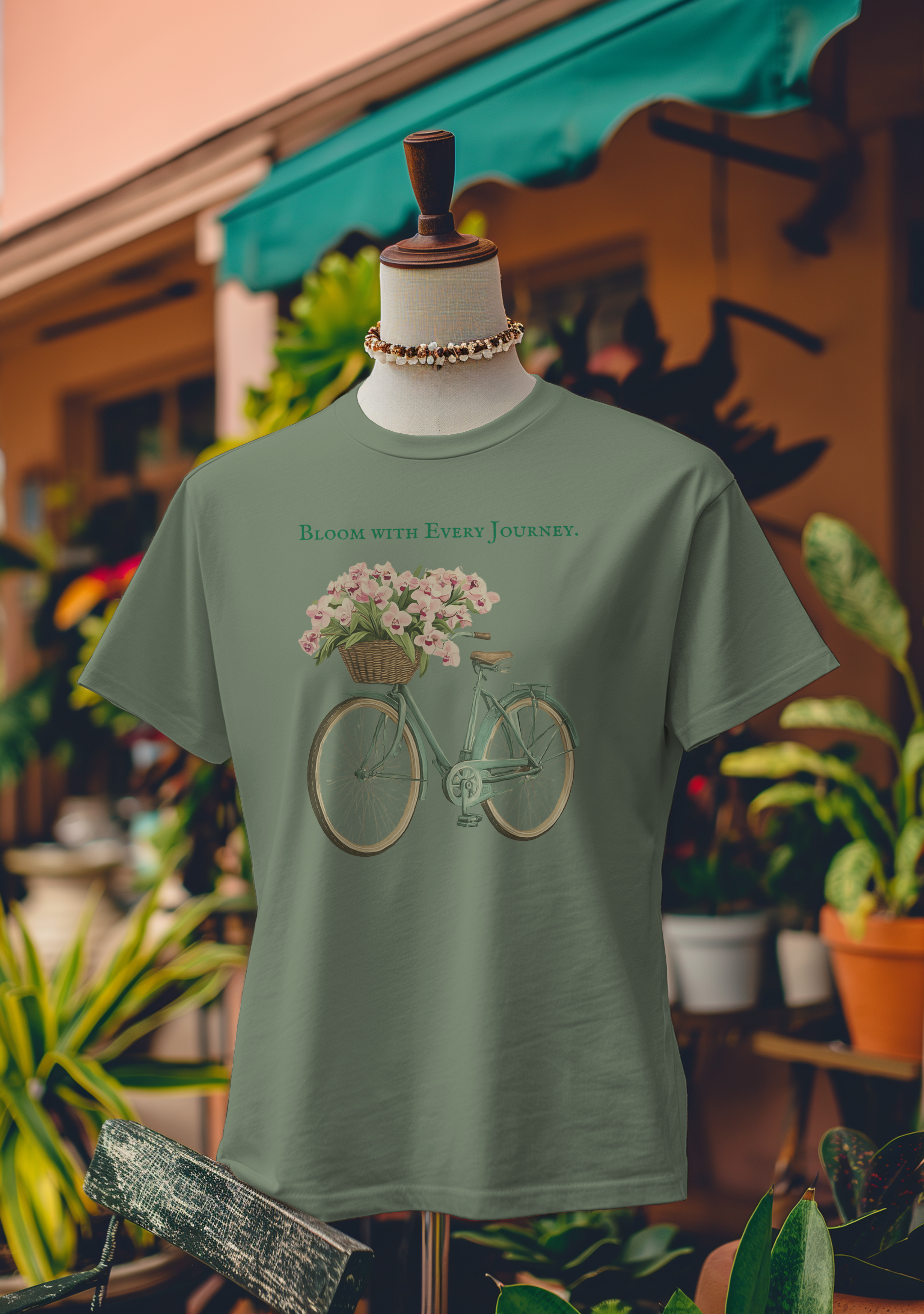 Bloom with Every Journey Bicycle T-Shirt