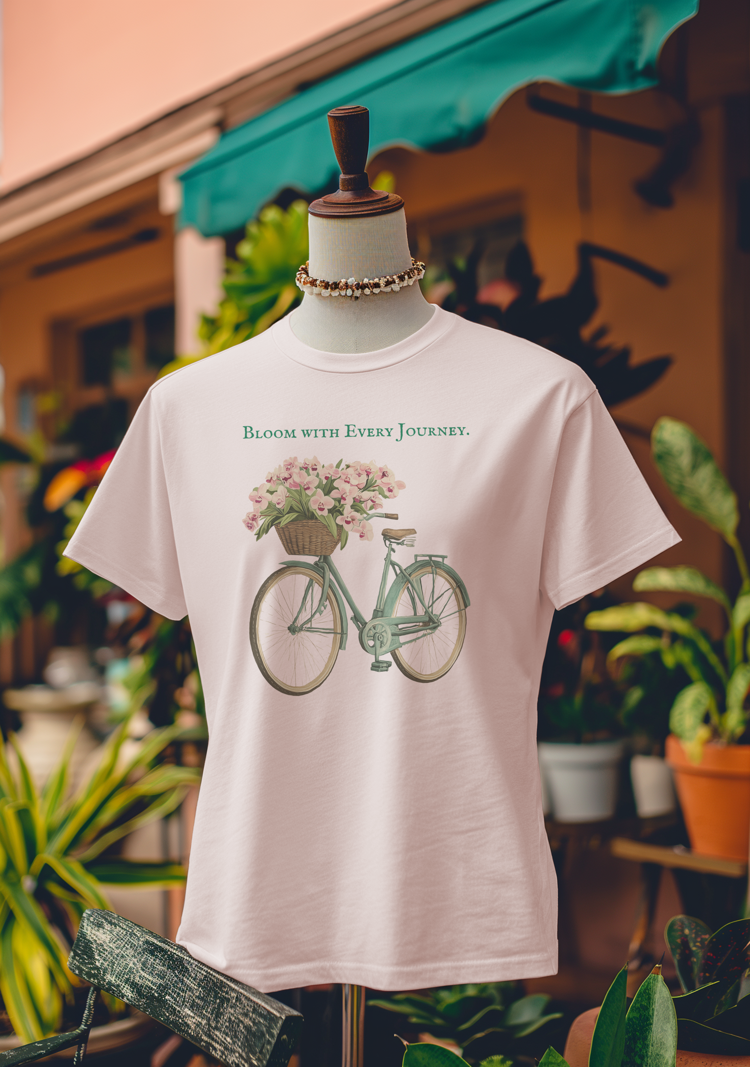 Bloom with Every Journey Bicycle T-Shirt