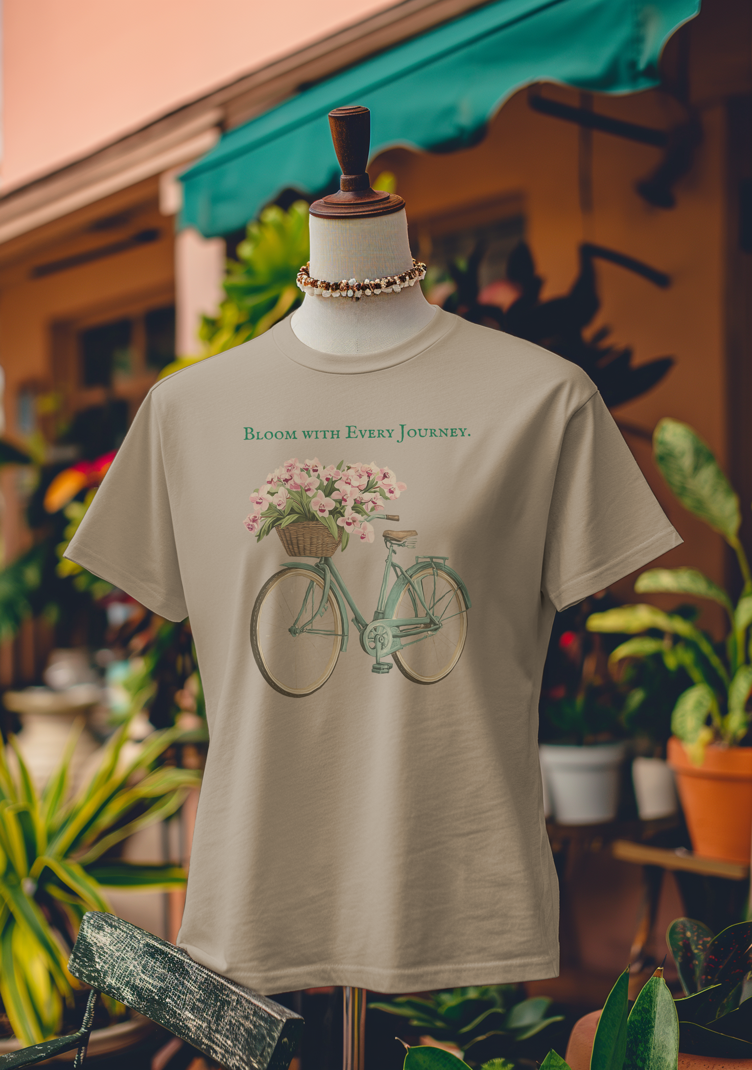 Bloom with Every Journey Bicycle T-Shirt