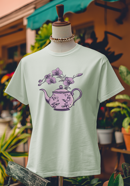 Orchid Elegance Teapot T-Shirt