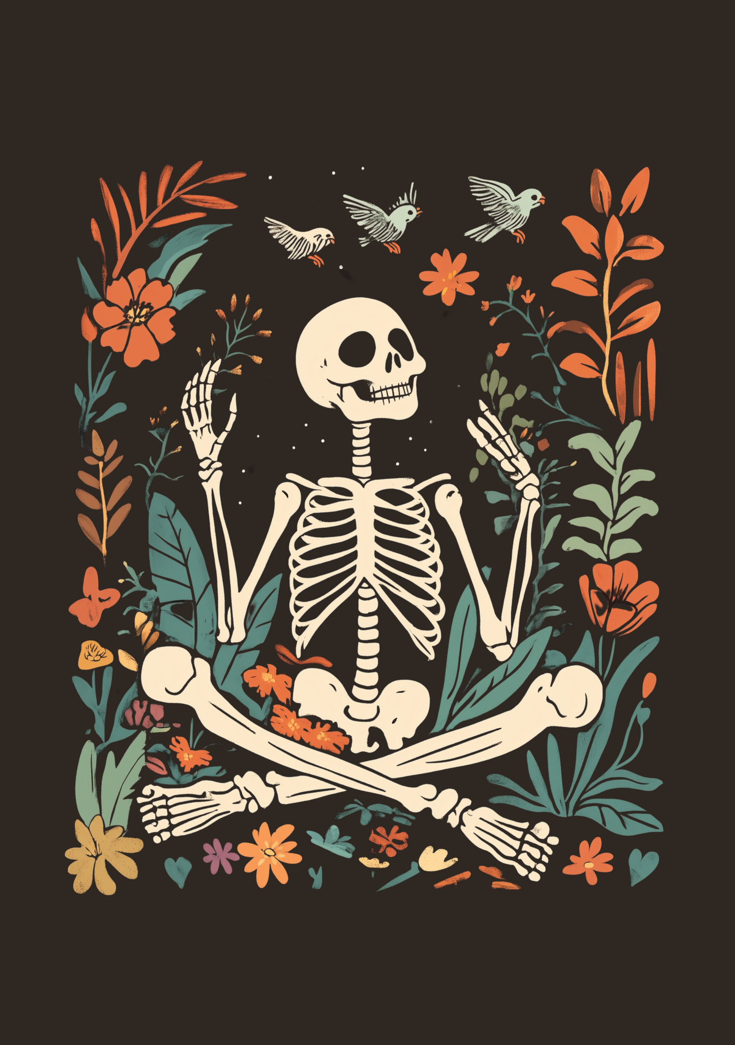 Eternal Bloom Skeleton T-Shirt