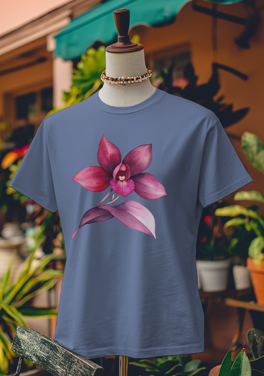 Crimson Elegance Orchid T-Shirt