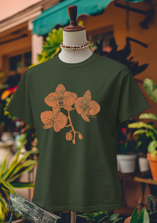 Orange Orchid Elegance T-Shirt