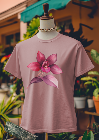Crimson Elegance Orchid T-Shirt