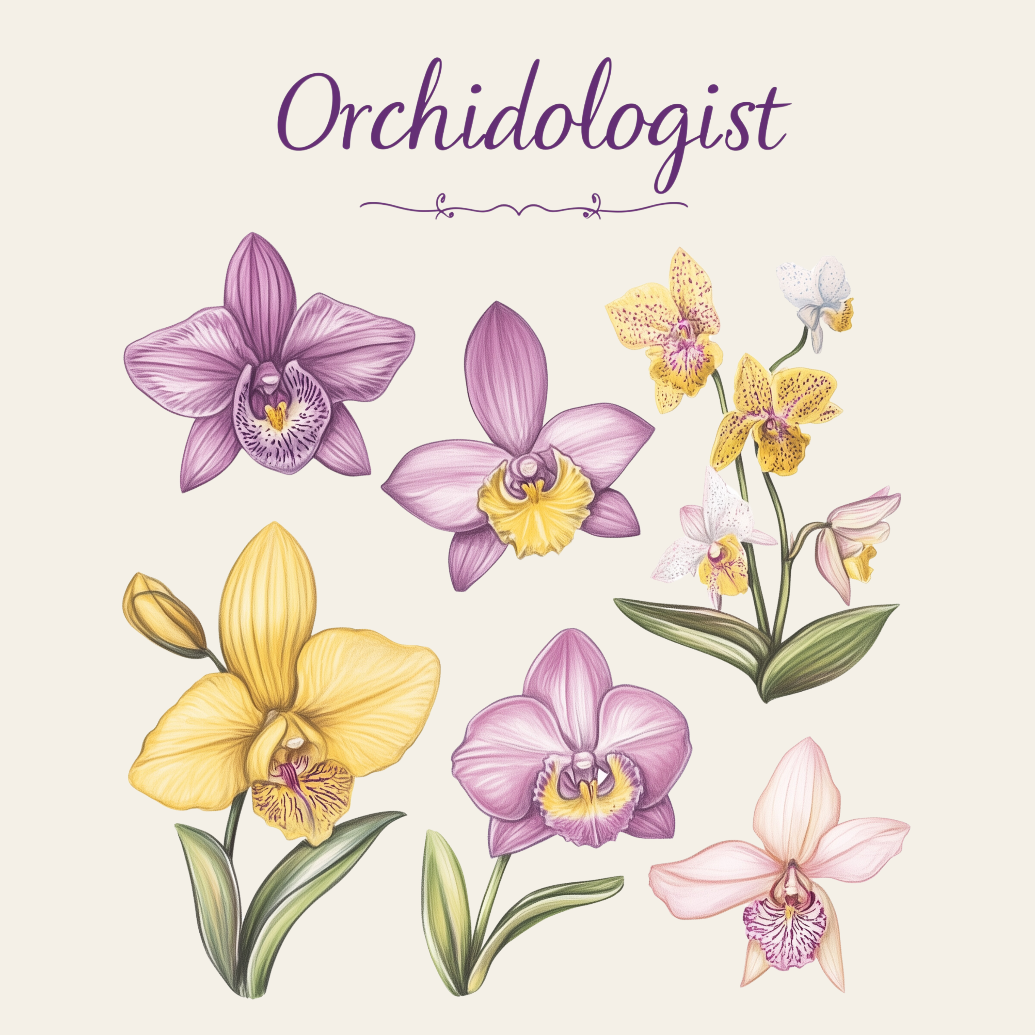 Orchidologist Expert Floral T-Shirt