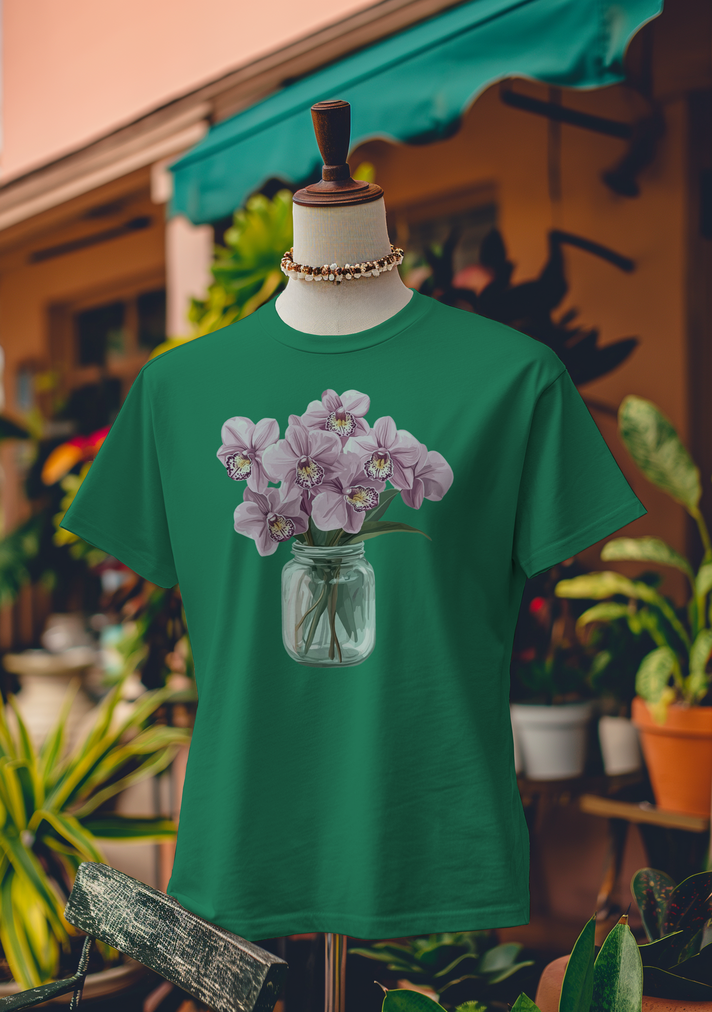 Orchids in Bloom Mason Jar T-Shirt