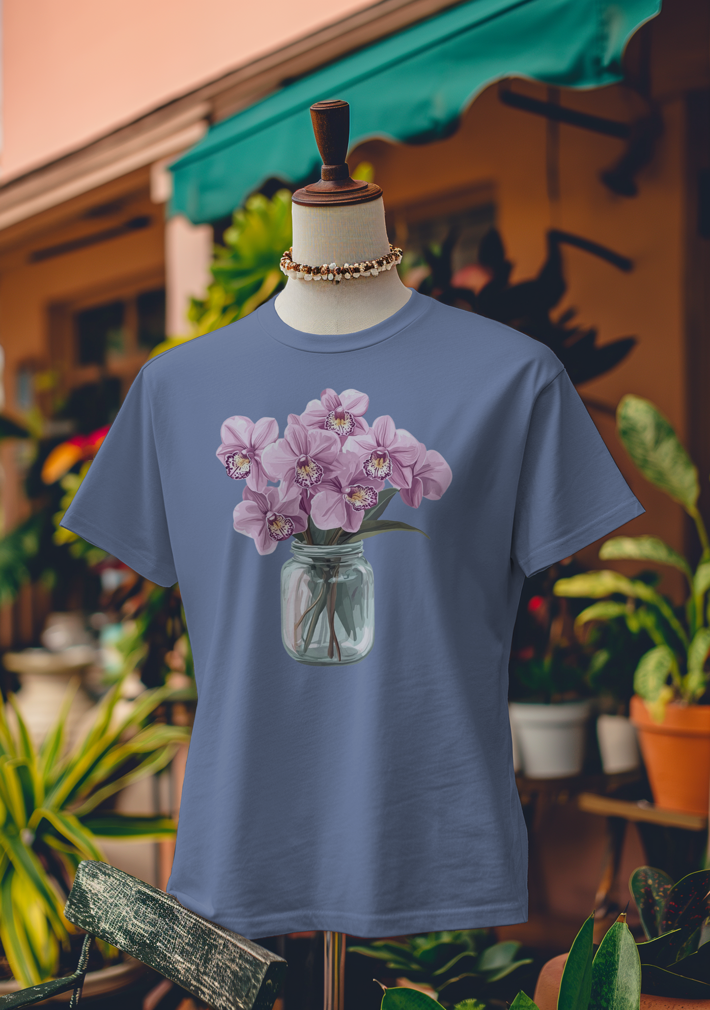Orchids in Bloom Mason Jar T-Shirt