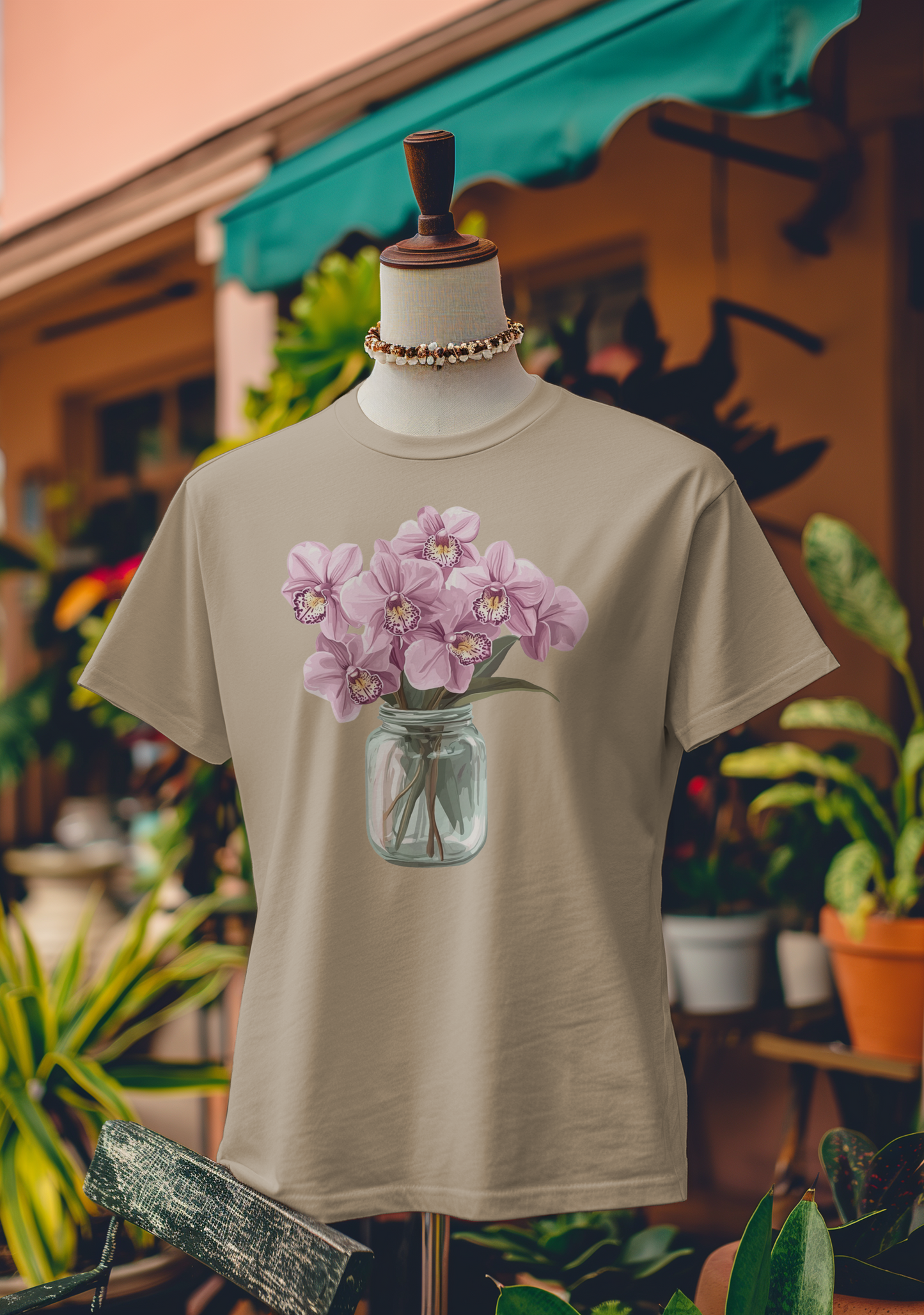 Orchids in Bloom Mason Jar T-Shirt