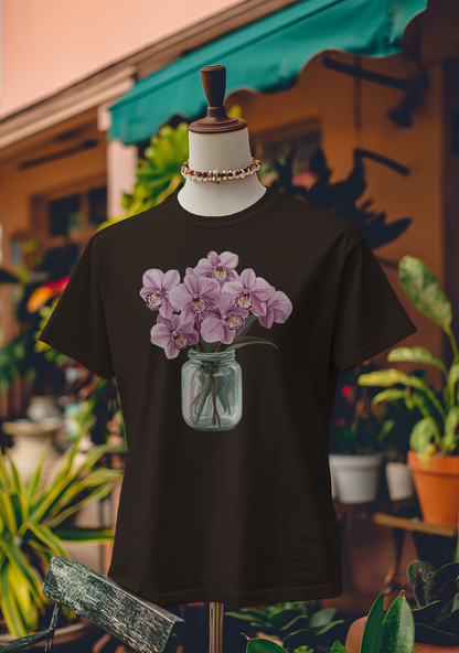 Orchids in Bloom Mason Jar T-Shirt