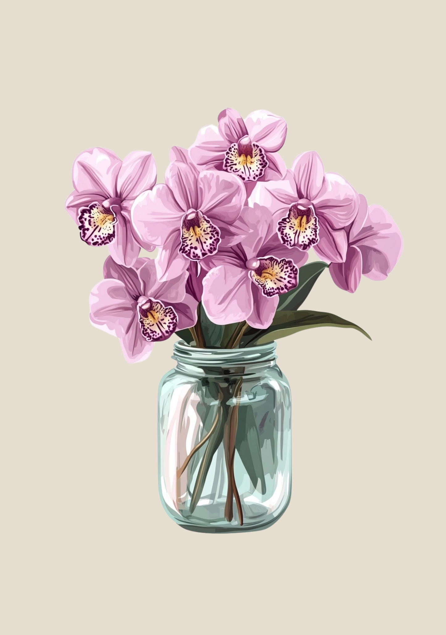 Orchids in Bloom Mason Jar T-Shirt