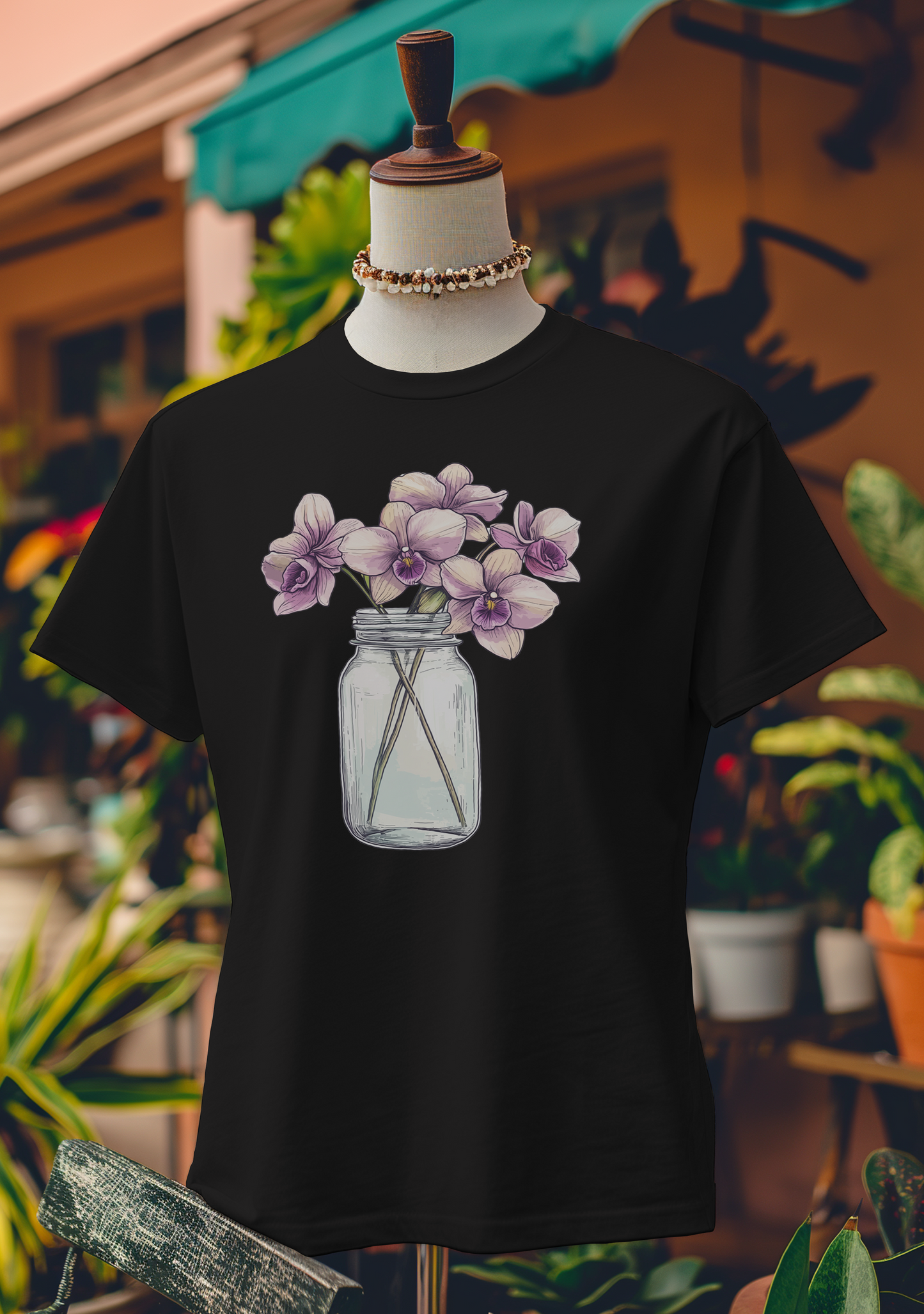 Orchids in Mason Jar T-Shirt