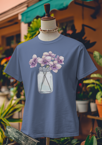 Orchids in Mason Jar T-Shirt