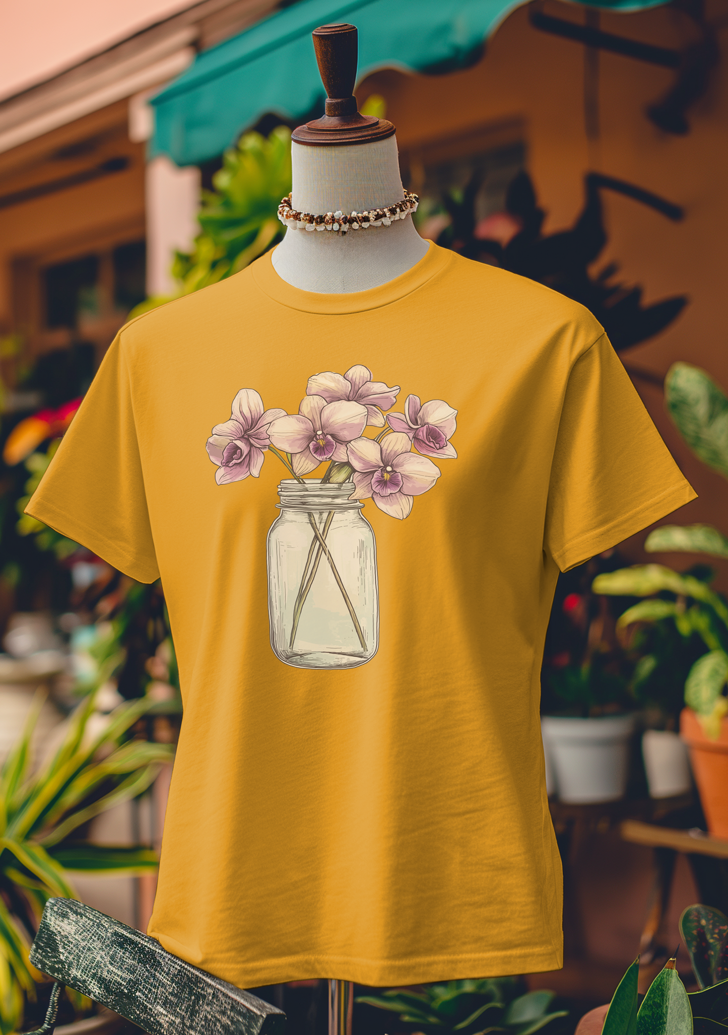 Orchids in Mason Jar T-Shirt