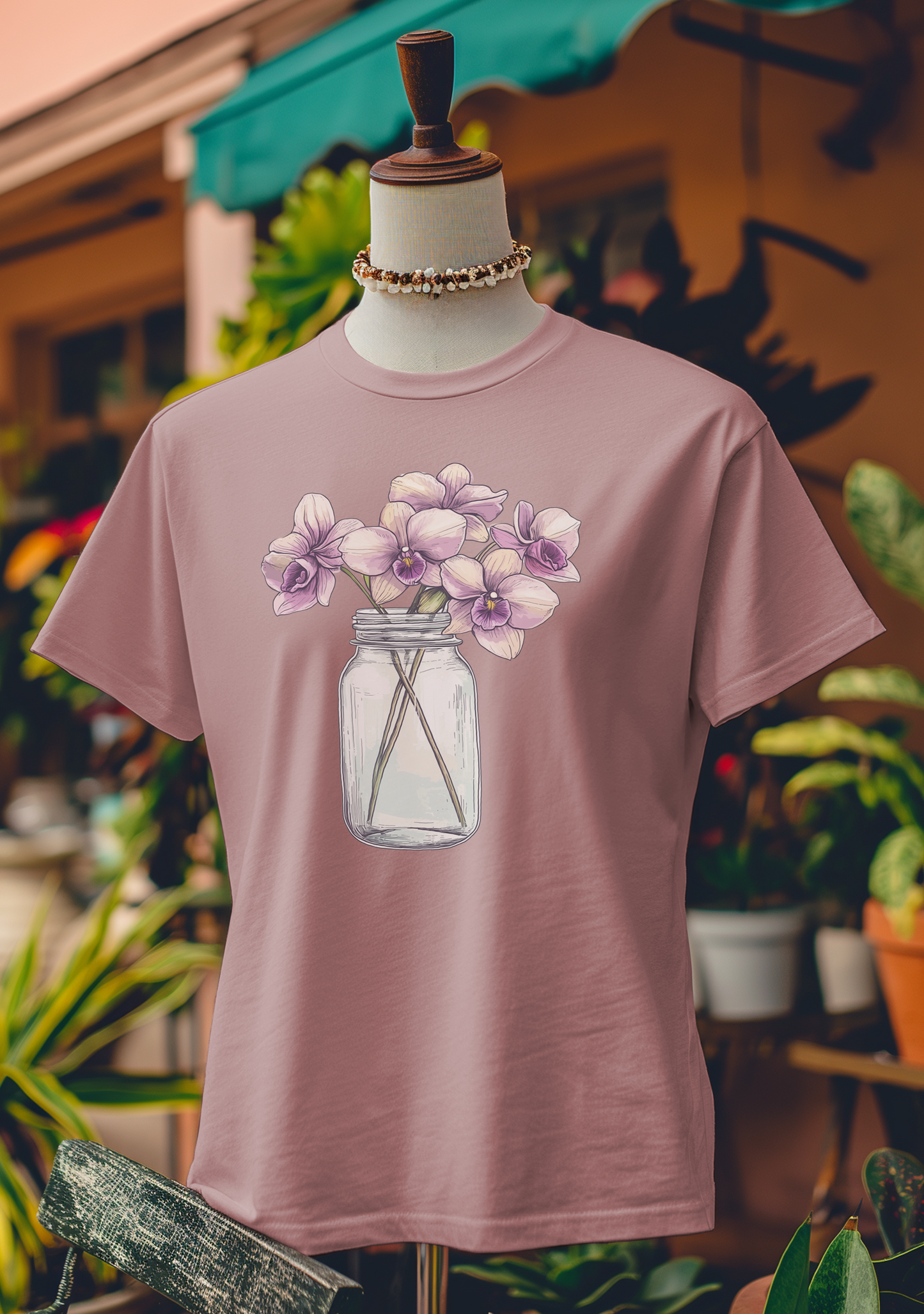 Orchids in Mason Jar T-Shirt