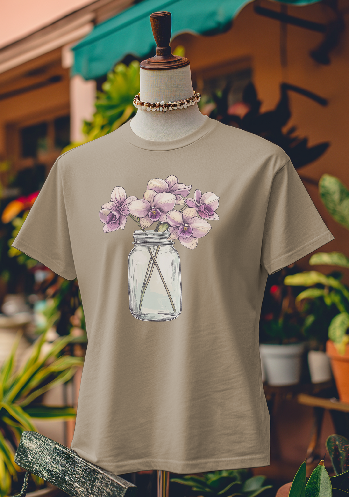 Orchids in Mason Jar T-Shirt
