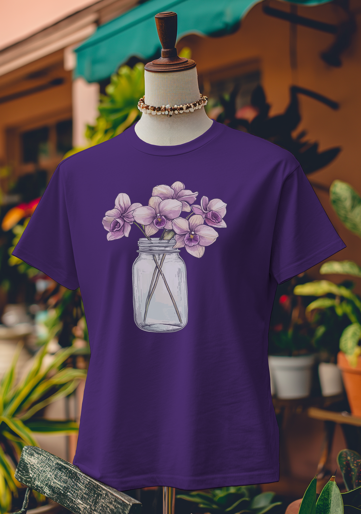 Orchids in Mason Jar T-Shirt