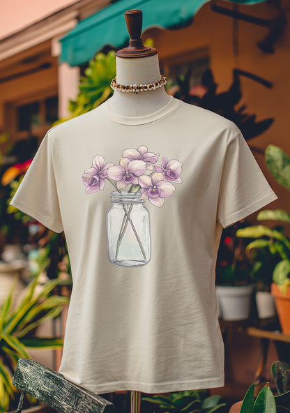 Orchids in Mason Jar T-Shirt